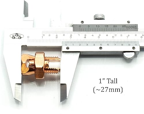 Miniatura 9 de Tamaño #6, paquete de 10  Conector de perno dividido de cobre  Conectores eléctricos de perno dividido  Perno de conector de cable de tierra  Pernos