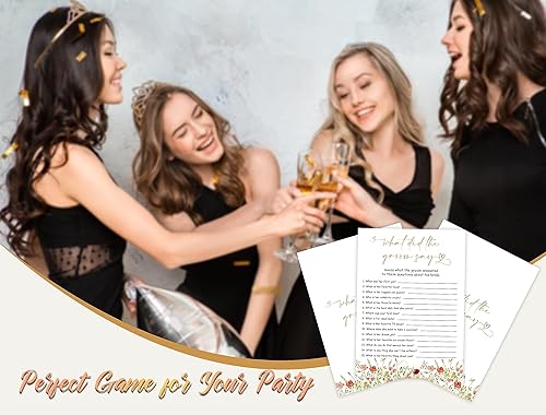 Miniatura 5 de What Did the Groom Say - Juego de despedida de soltera, despedida de soltera y despedida de soltera, juego de 30 tarjetas, tarjetas de juego de
