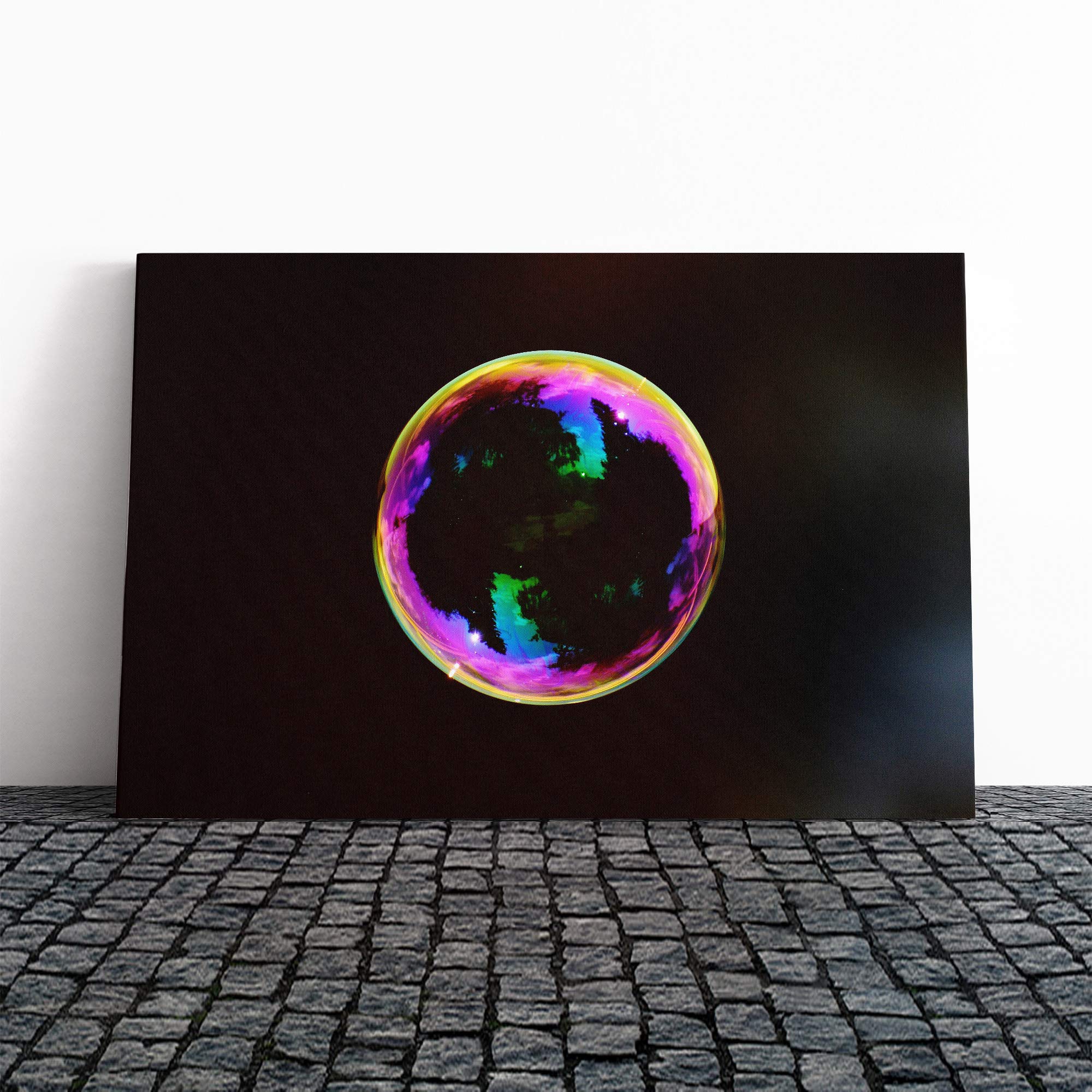 Abstract Bubble Canvas Print | Gallery Wrapped 30mm Frame Wall Art | 30x20 inches | Ready to Hang | Abstract Picture | Living Room Bedroom Lounge Office