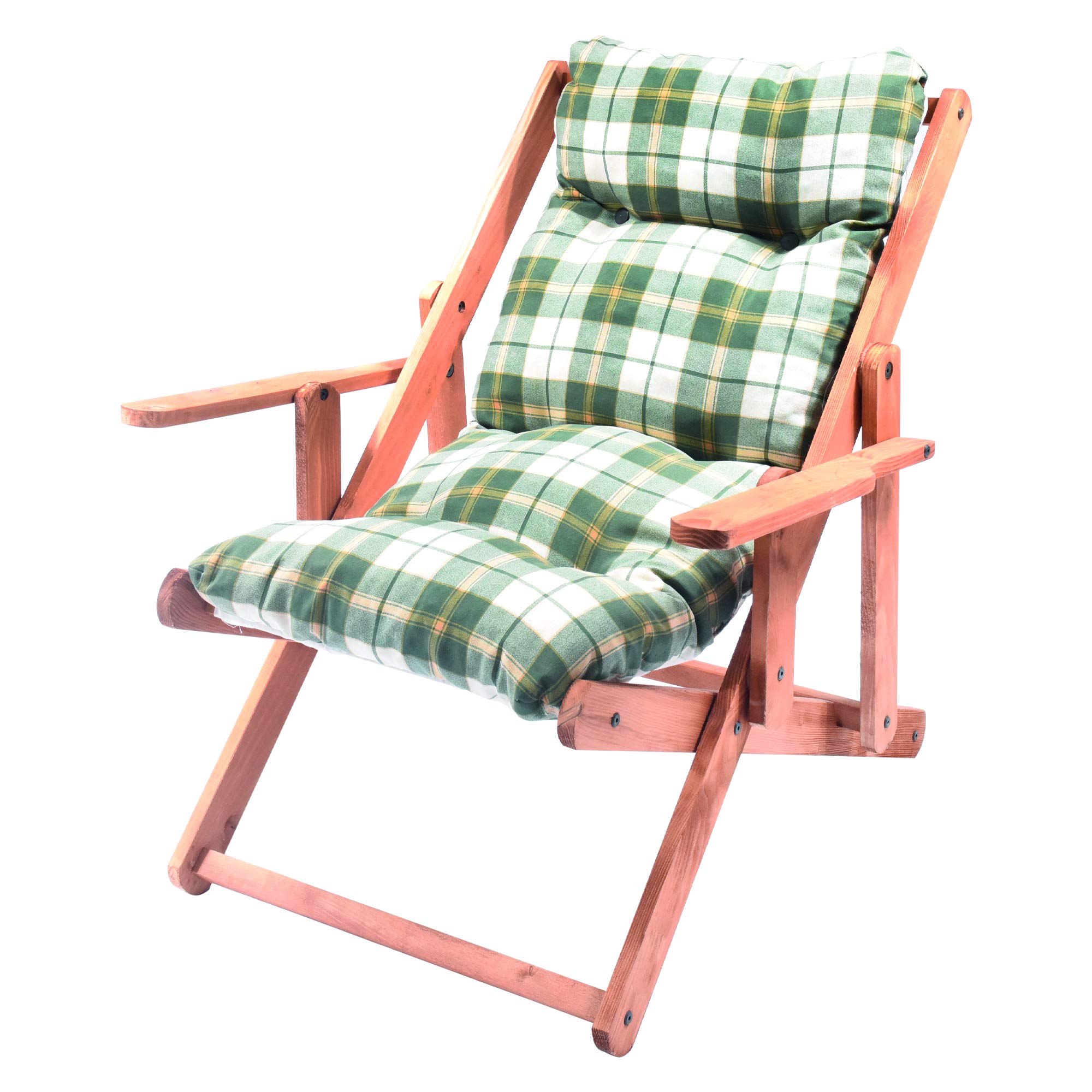 HOUSE COLLECTION Poltrona Comodone, Verde e Bianco, 102x87 x 82 m
