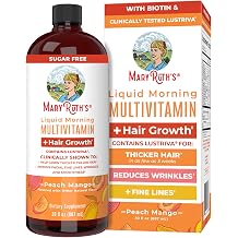 MARYRUTHS Liquid Multivitamin + Hair Growth, Clinically Thicker Hair, 30oz | Clinically Tested in Women for Thicker Hair & Facial Wrinkles, Ages 18+