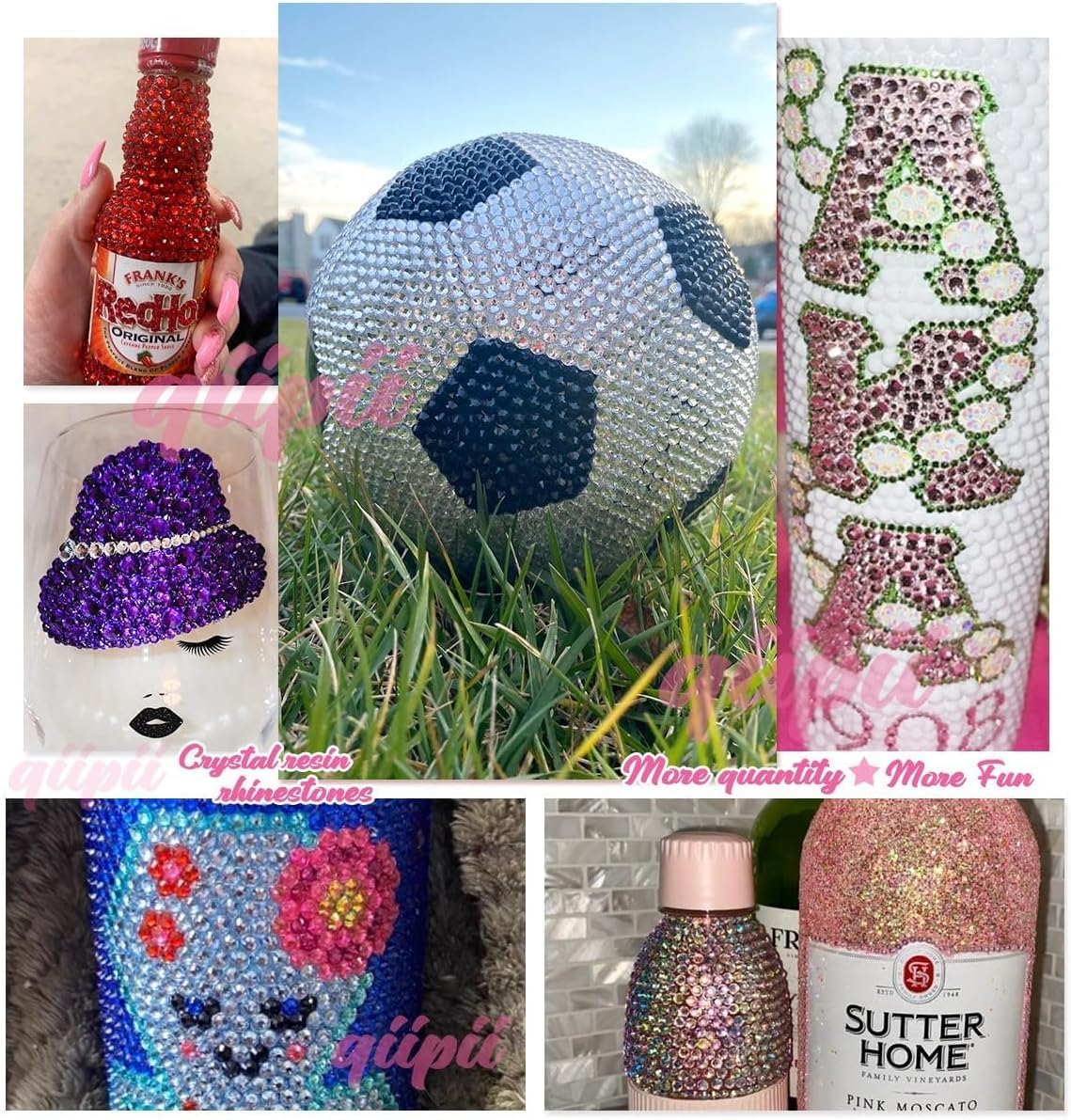 Resin Rhinestones Bulk for Crafting 3mm 4mm 5mm 4 Color Flatback Crystal Stones Non-Hotfix Light Blue Aquamarine Royal Blue Resin Gems Diamonds for Nails Eyes Face Makeup Crafts DIY Tumblers - Image 6