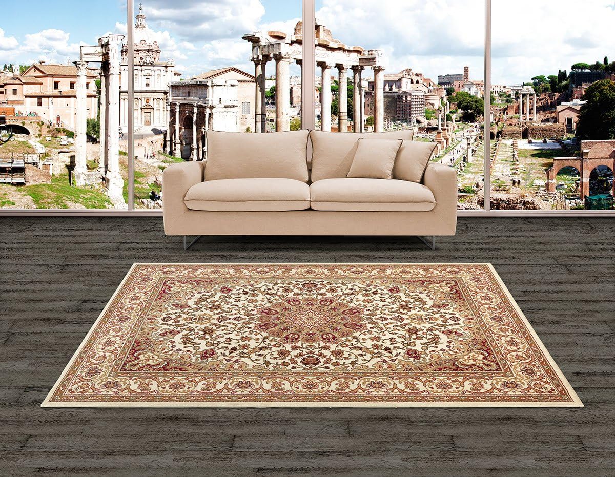 Arredo Carpet Starlight Classic Rug Persian design Short Hair Cream for furnishing Camera Bed, Input Home and the Living Room 60 x 110