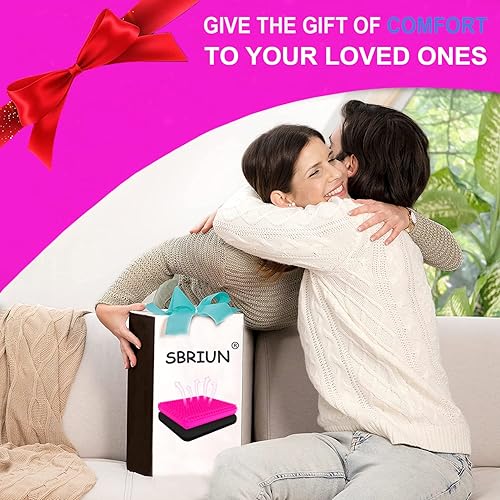Miniatura 5 de Sbriun Cojín de asiento de gel doble  Cojín de asiento mejorado para silla de oficina de automóvil, cojín de asiento de huevo para espalda, coxis y