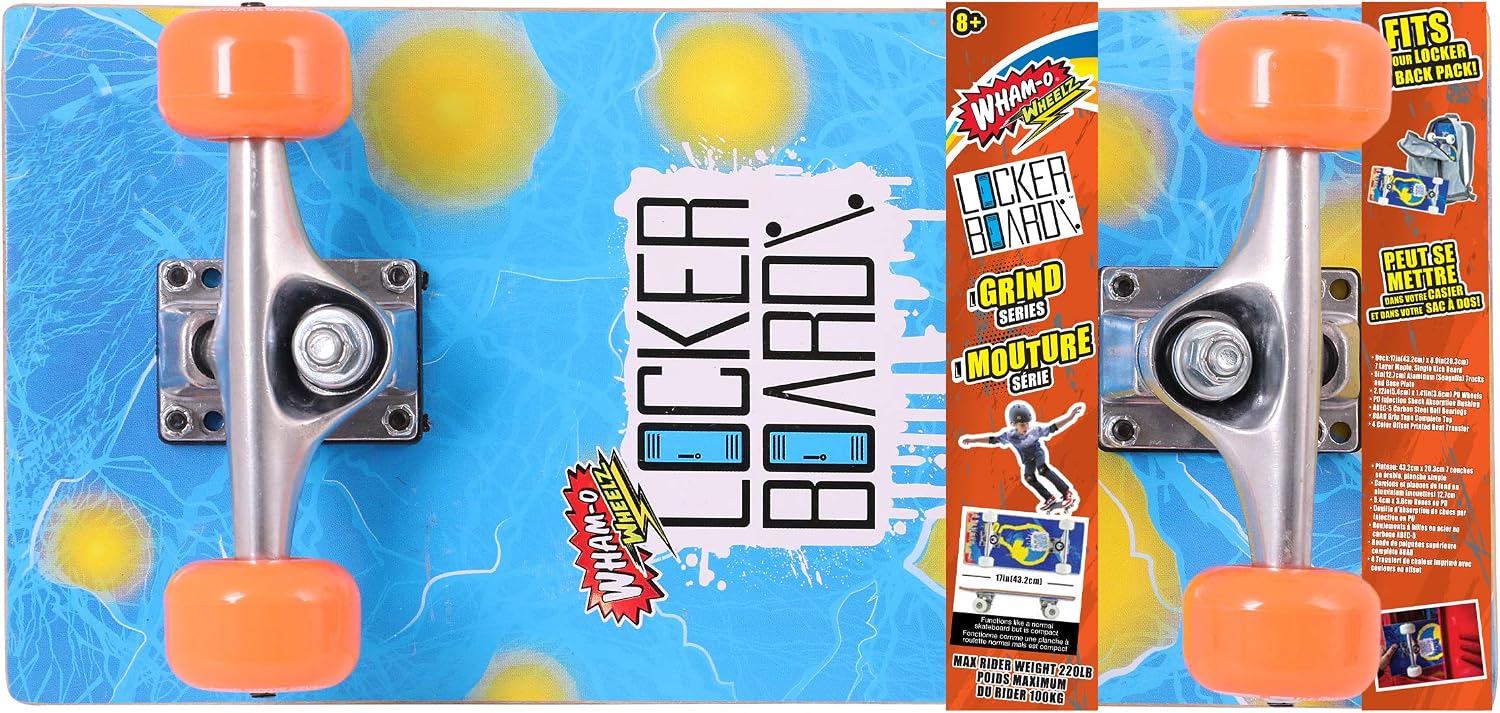 Locker Board Grind Skateboard Fits in Backpack & Locker! Small Board 4 Adults & Kids 4 School: Cruiser Board & Kids Skateboard - As seen on Shark Tank Lockerboard Small Skateboard Mini Cruiser Boards