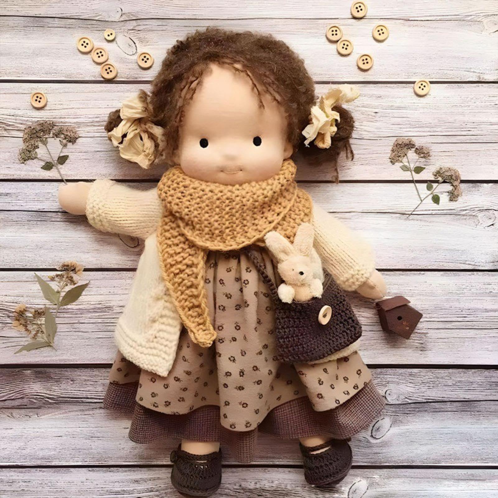 Muñecas Bjd - Muñecas de trapo de peluche portátiles, hechas a mano con ropa, ejercicio de habilidades prácticas, suave y cómodo