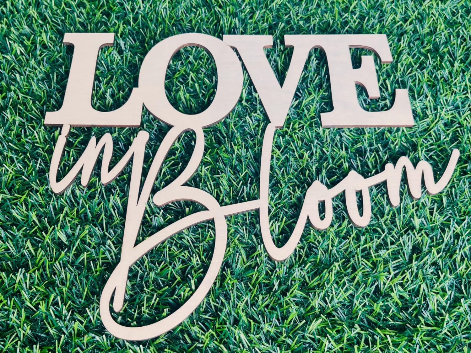 Love in Bloom Bridal Shower Sign for Backdrop - Engagement Valentine Party Supplies,Wooden Love in Bloom Decorations for Balloon Arch Wedding Party Decoration