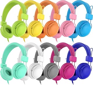 AILIHEN Kids Headphones Bulk 20-Pack for Classroom K-12 School Library