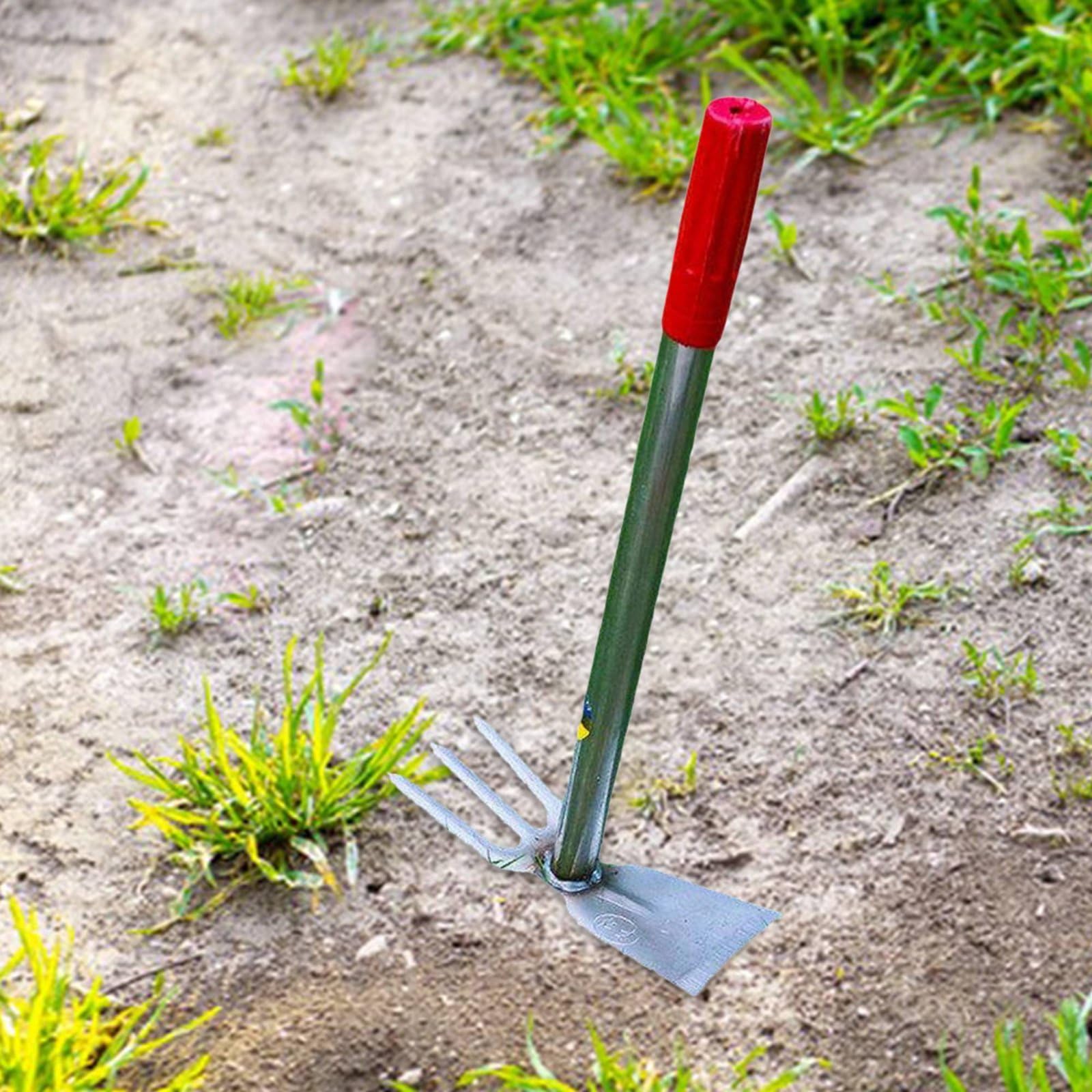 Binette pour Enfants Binette Houe Sarcloir Cultivateur en Acier au Manganèse Manche Antidérapant Joint Soudé Renforcé Désherbage Rapide Terrasse , Color to 3