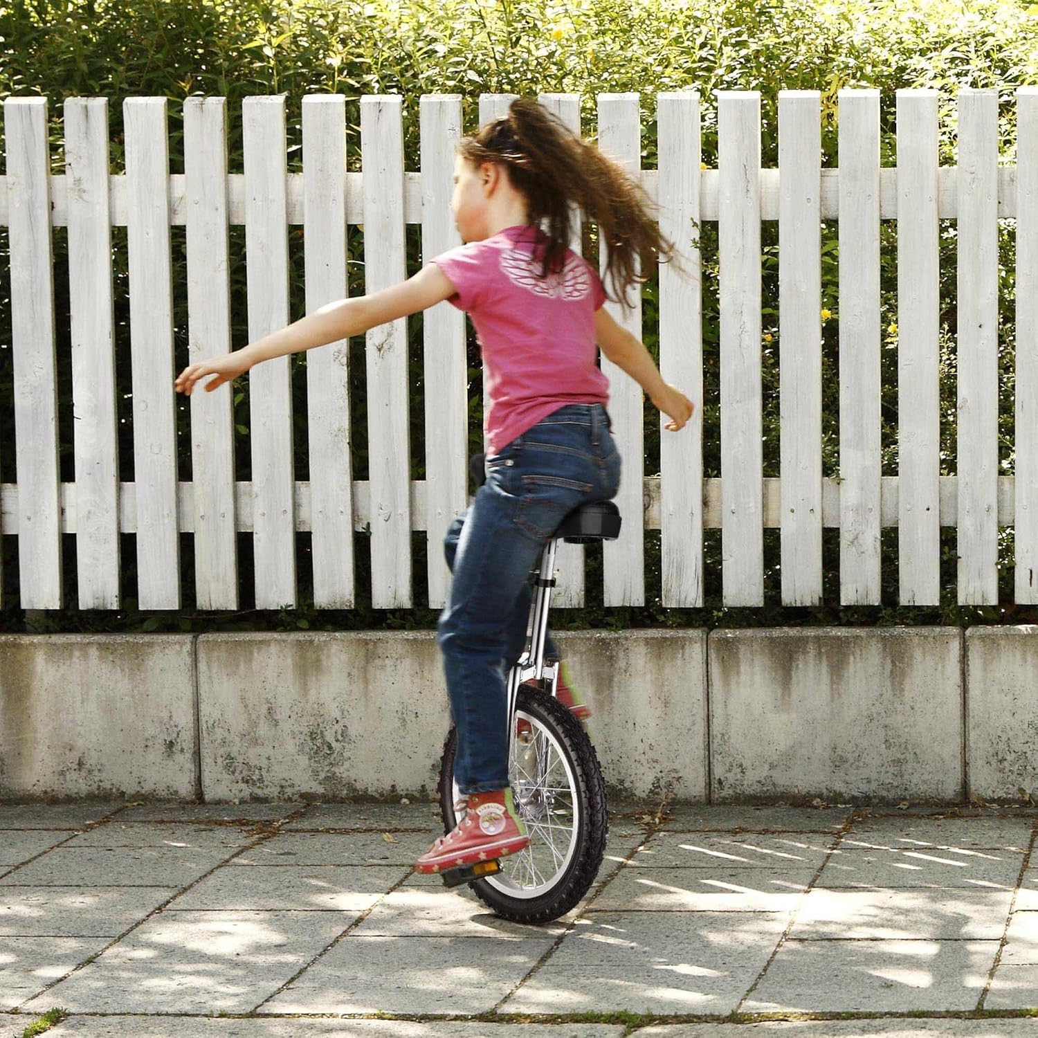 WinSpin 16" - 24" Wheel Unicycle Leakproof Butyl Tire Wheel Cycling Outdoor Sports Fitness Exercise Health Silver