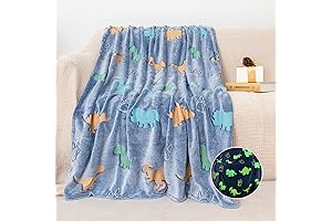 Glow in The Dark Throw Dinosaur Blanket - Perfect Blanket for Boys