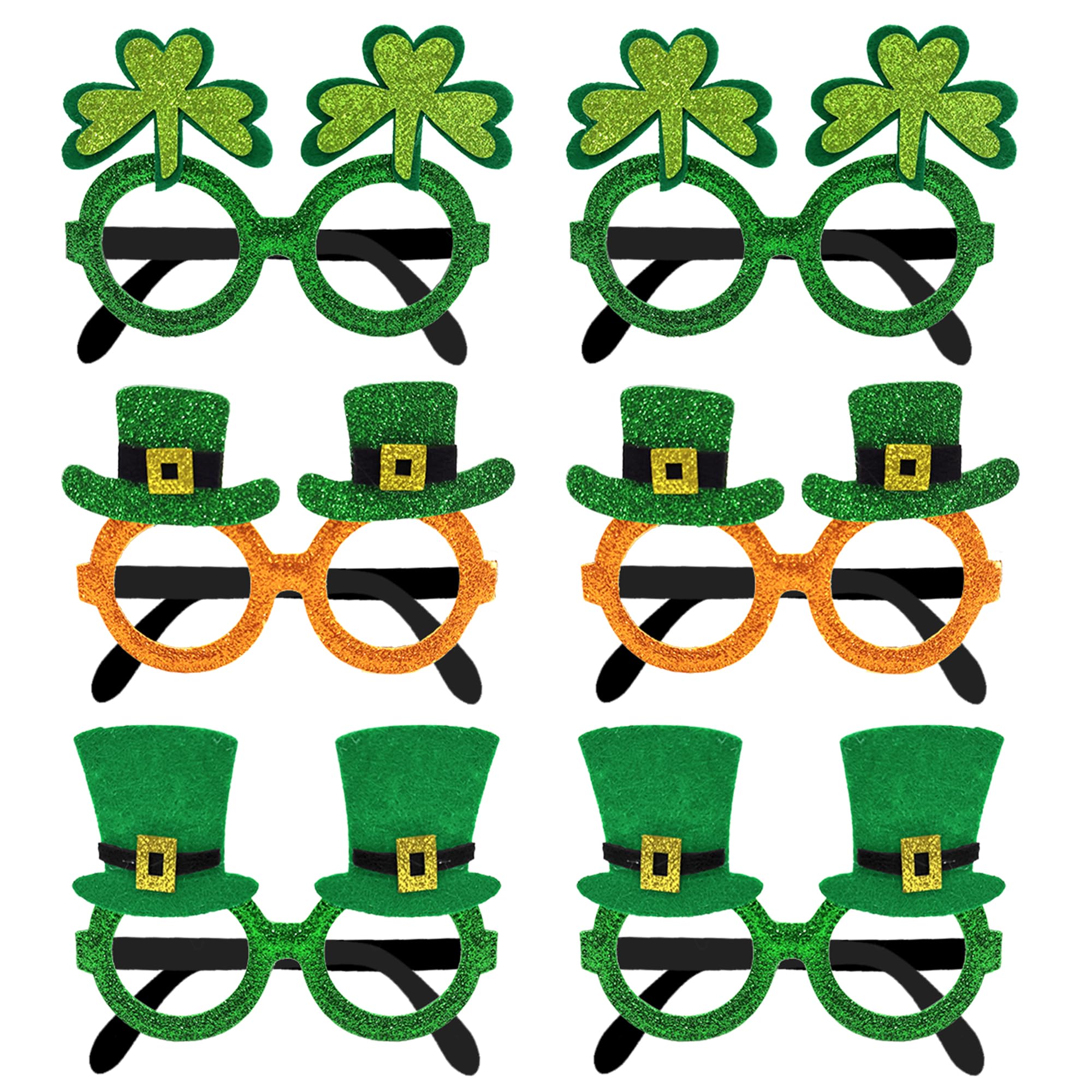 HOWAF 16 Stuks St. Patrick's Day Papieren Brillen – Grappige Foto Booth Rekwisieten – 40 Cm Breed – Perfect Voor Feestversiering