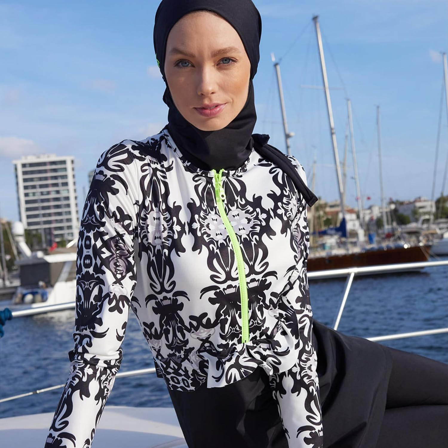 Modest Swimwear for Women – 3-Piece Long Sleeve Burkini Set with Cover & Hijab