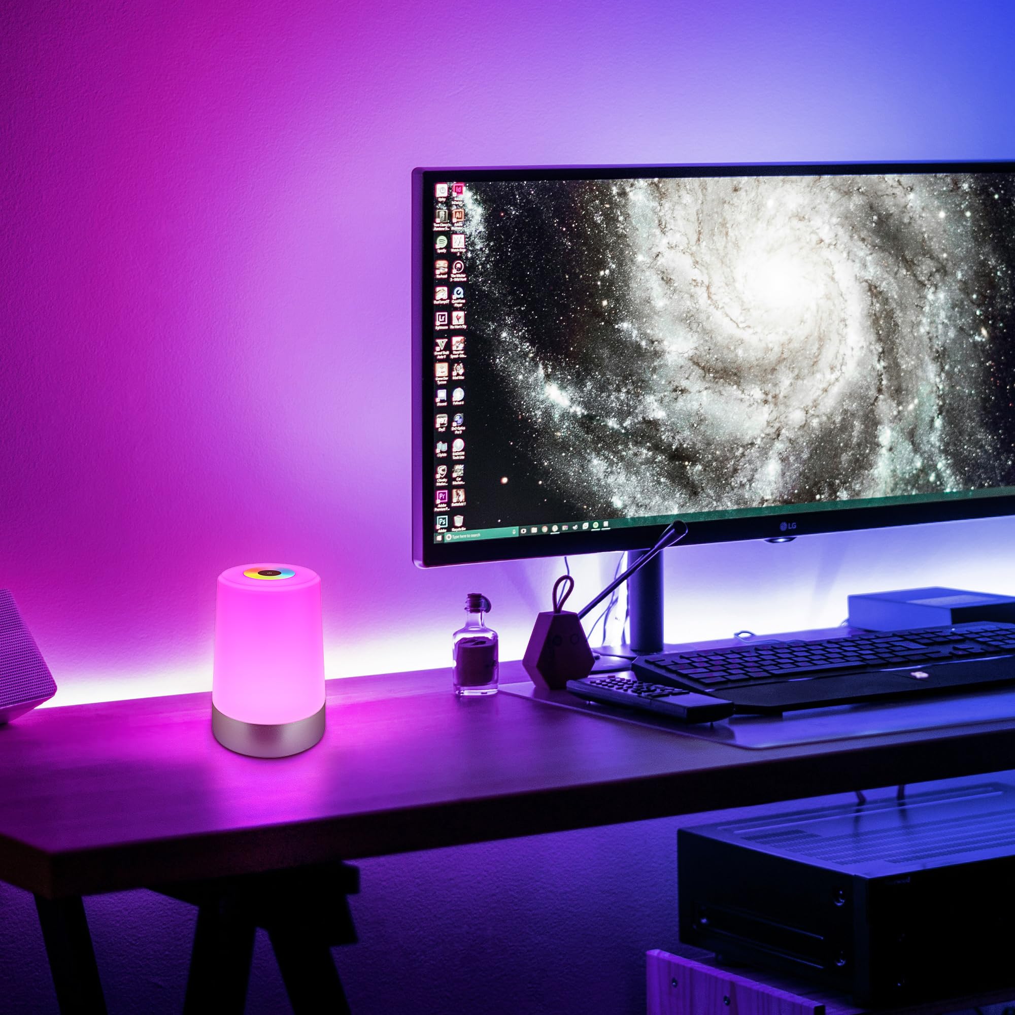 BRILONER - LED tafellamp draadloos IP44 met touch, traploos