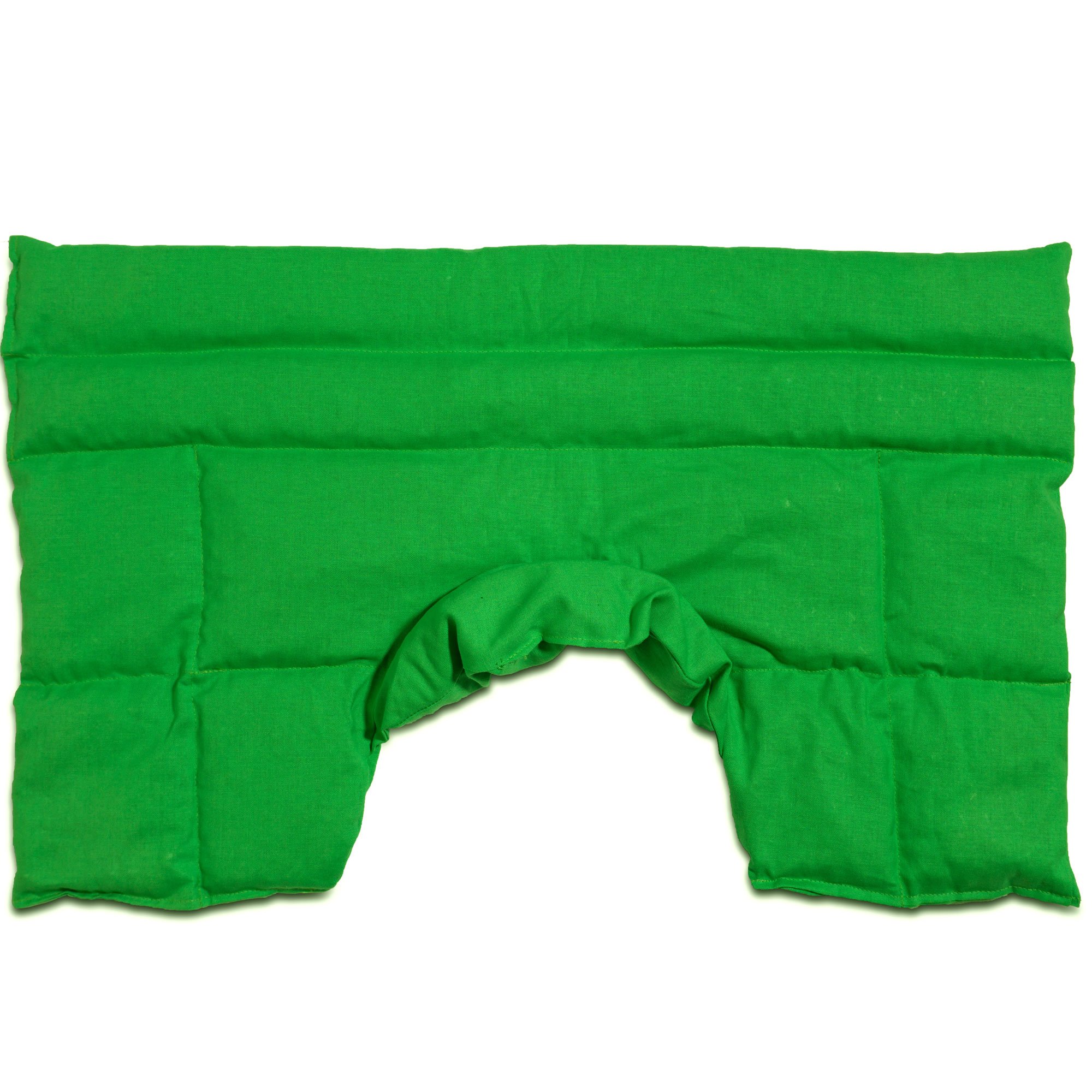 Cuscino termico cervicale XL con farro bio, per collo, spalle e schiena. (verde chiaro, Farro bio) Cuscino termico utilizabile caldo e freddo, riscaldabile nel mircoonde e forno