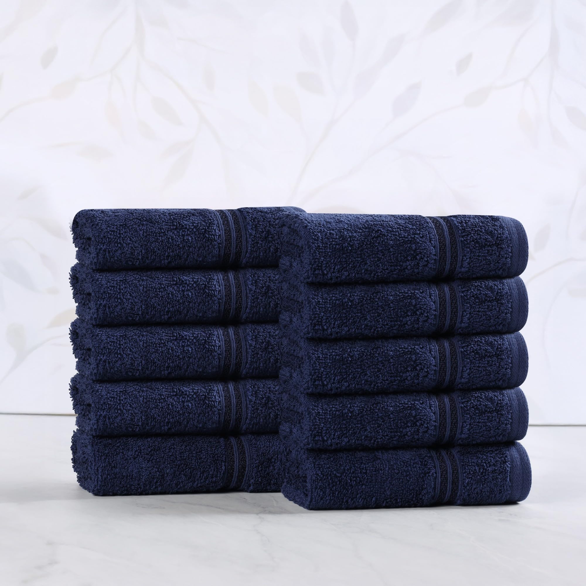 Superior Set di 10 asciugamani da bagno in cotone egiziano, per casa, bagno, padrone, bagno per gli ospiti, essenziali per la decorazione, asciugatura rapida, assorbenti, spa e hotel