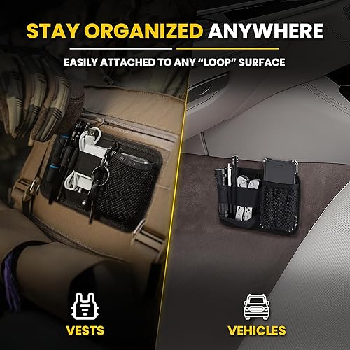 Miniatura 6 de M-Tac Bolsa táctica Insertar Organizador modular Utilidad Admin Bolsa Gancho Sujetadores - Llavero