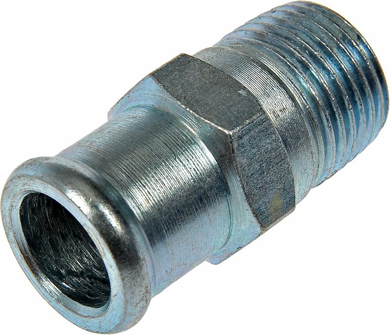 Conector de mangueira do aquecedor Dorman 56360 metálico – Mangueira 3/4 in, rosca 1/2 in NPT e niple de 1-3/4 in