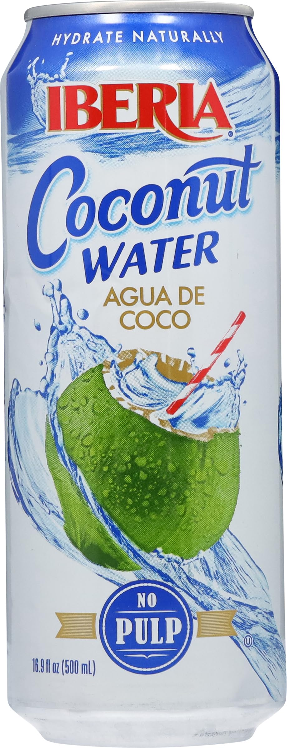 Iberia Coconut Water, No Pulp, 16.91 Fl Oz (Pack of 24)
