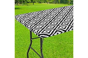 Rectangle Picnic Table Cloth with Secure Fit - A Camper's Must-Have for 2024