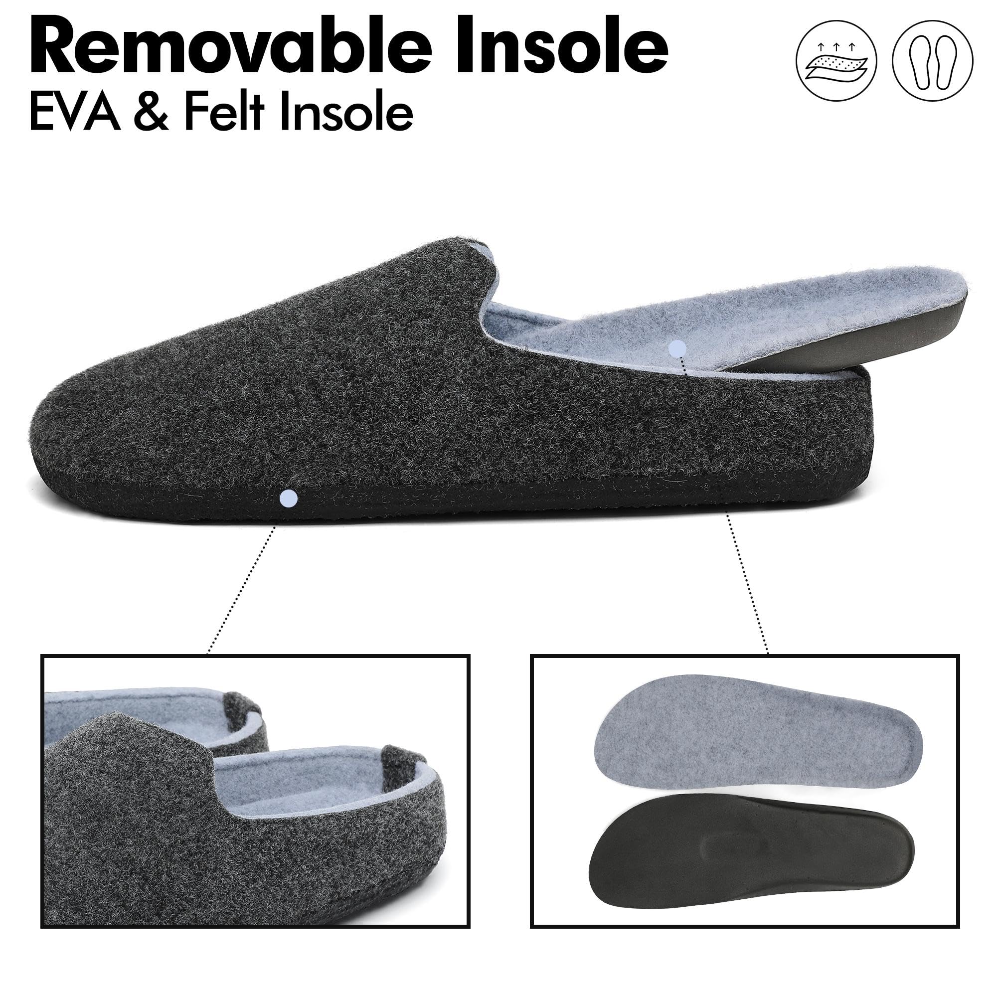 Mishansha Pantofole Feltro Invernali Ciabatte Casa Comode Scarpe da Casa per Uomo Donna Gr.36-48