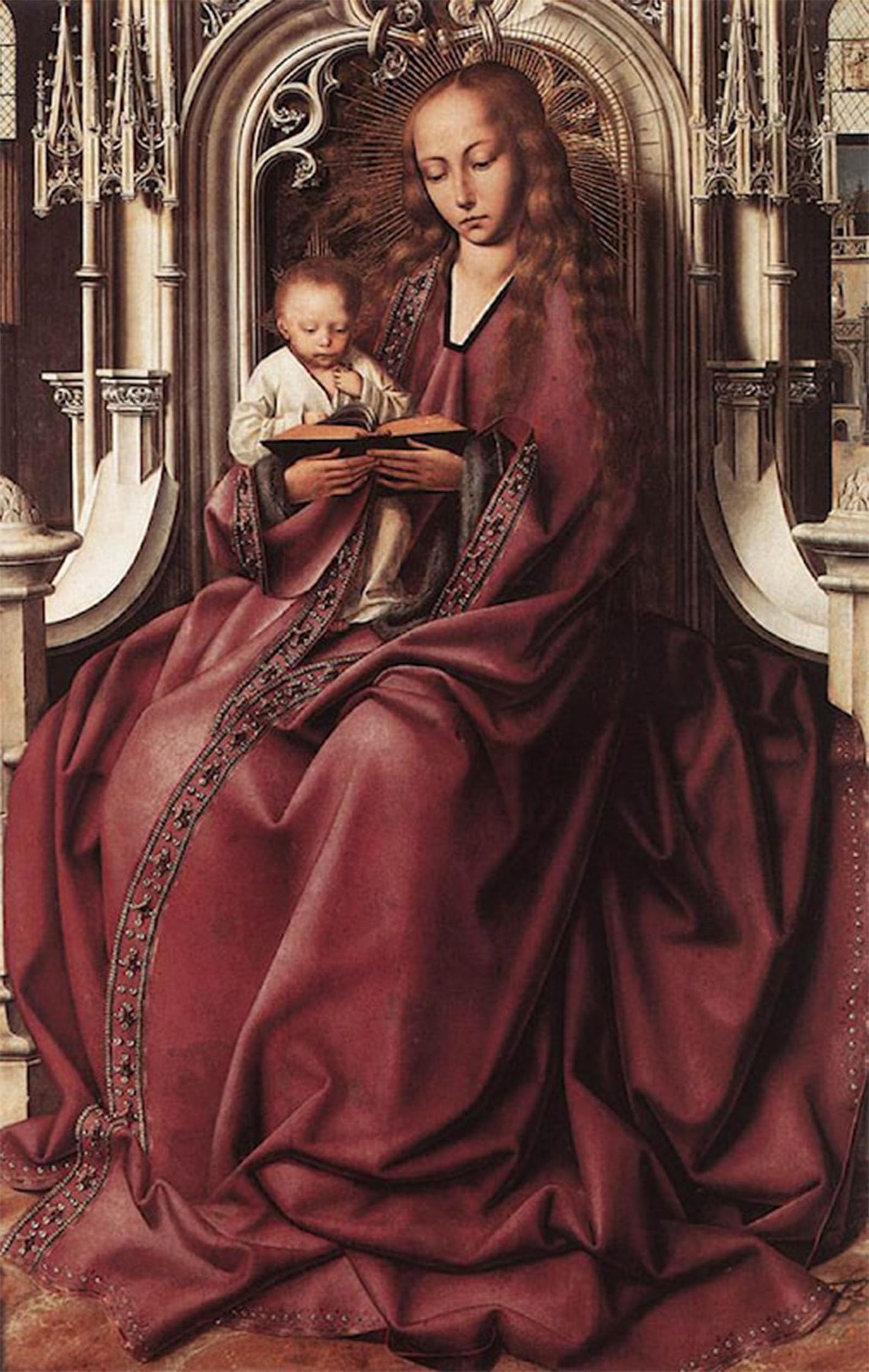 SERENDIPITP Vintage Picture Print on Canvas Wall Art Poster Virgin and Child by Quentin Massys Artwork Print Poster for Wall Decor 60x90cm