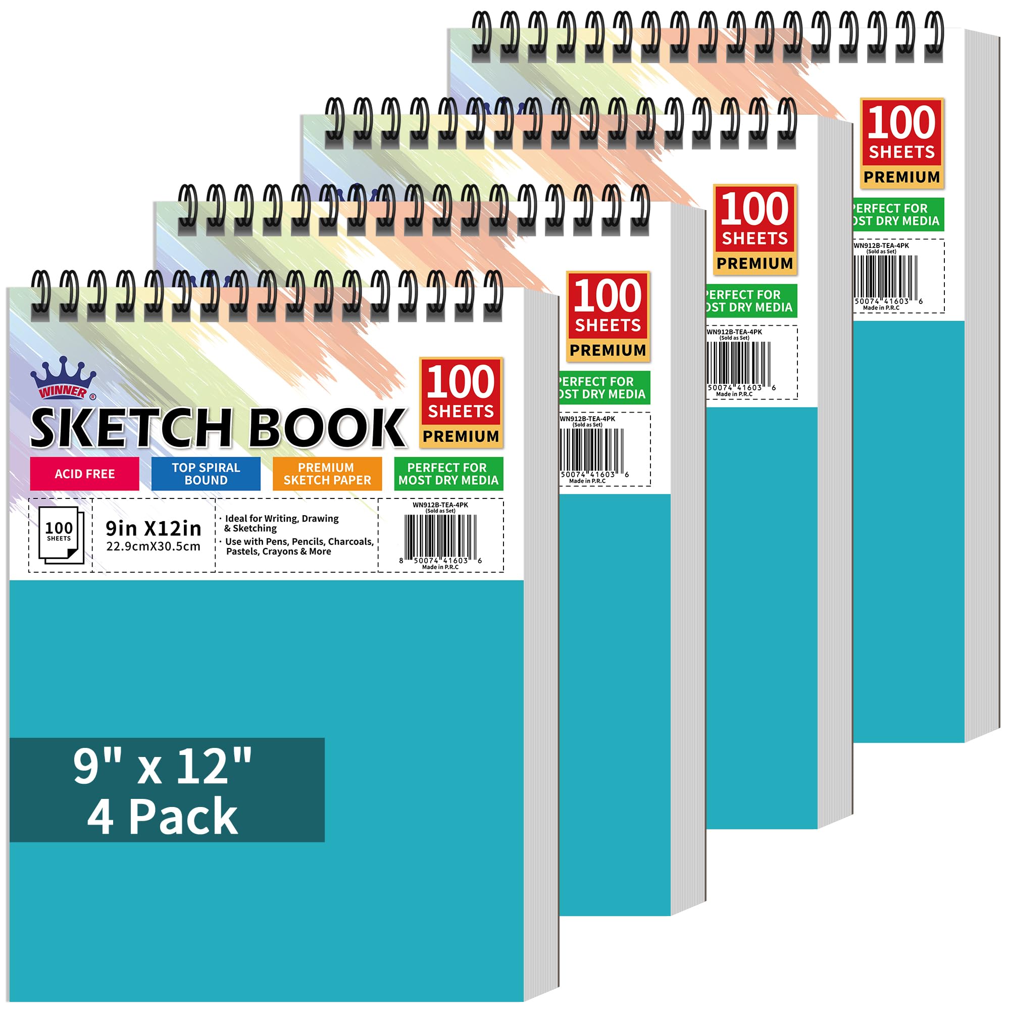 9"x12" Sketchbook - 400 Sheets for Kids & Artists -1 9"x12" Sketchbook - 400 Sheets for Kids & Artists -1