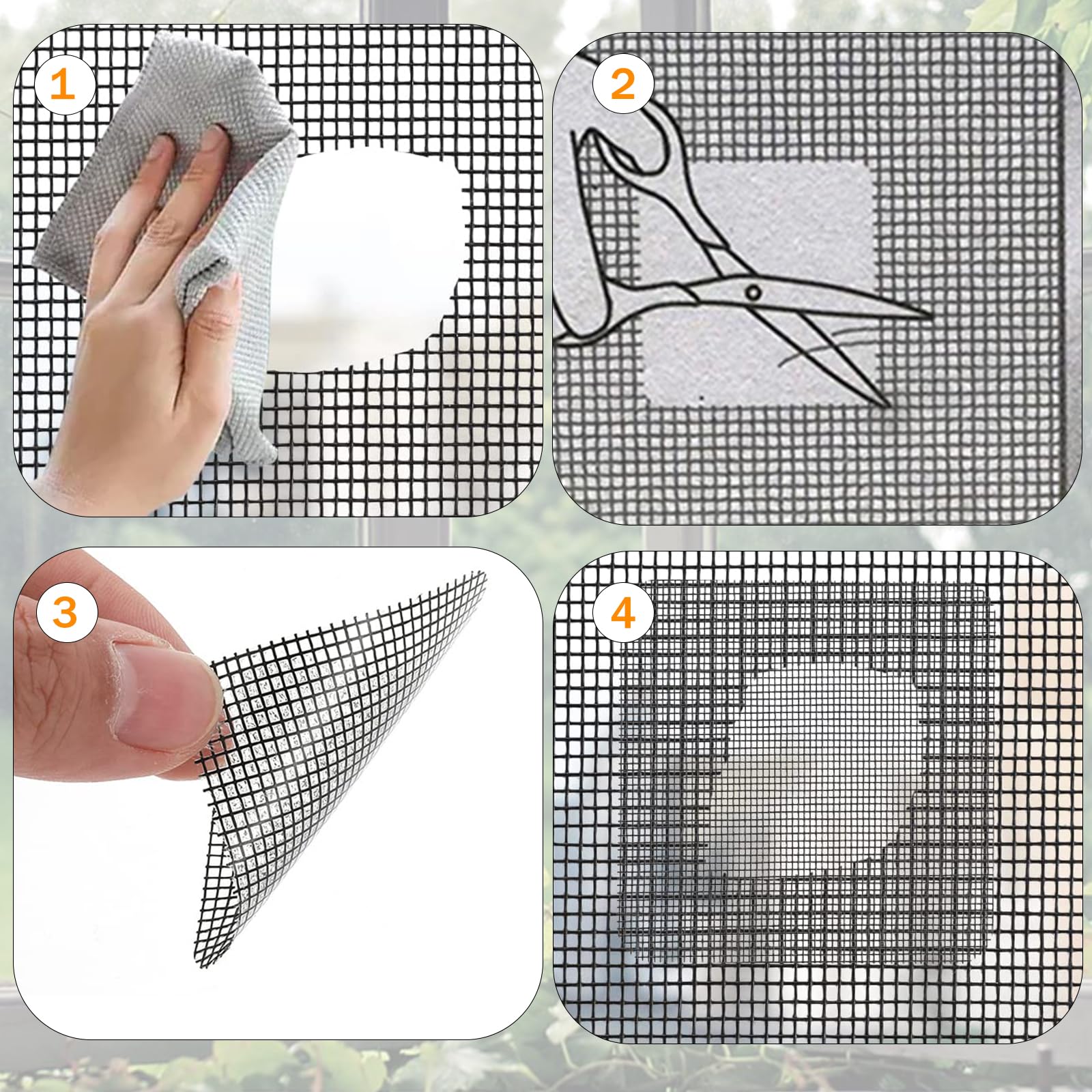 Nastro Riparazione Zanzariere - Kit Adesivo Forte Per Fori E Strappi In Reti Finestre E Porte - Foto 9