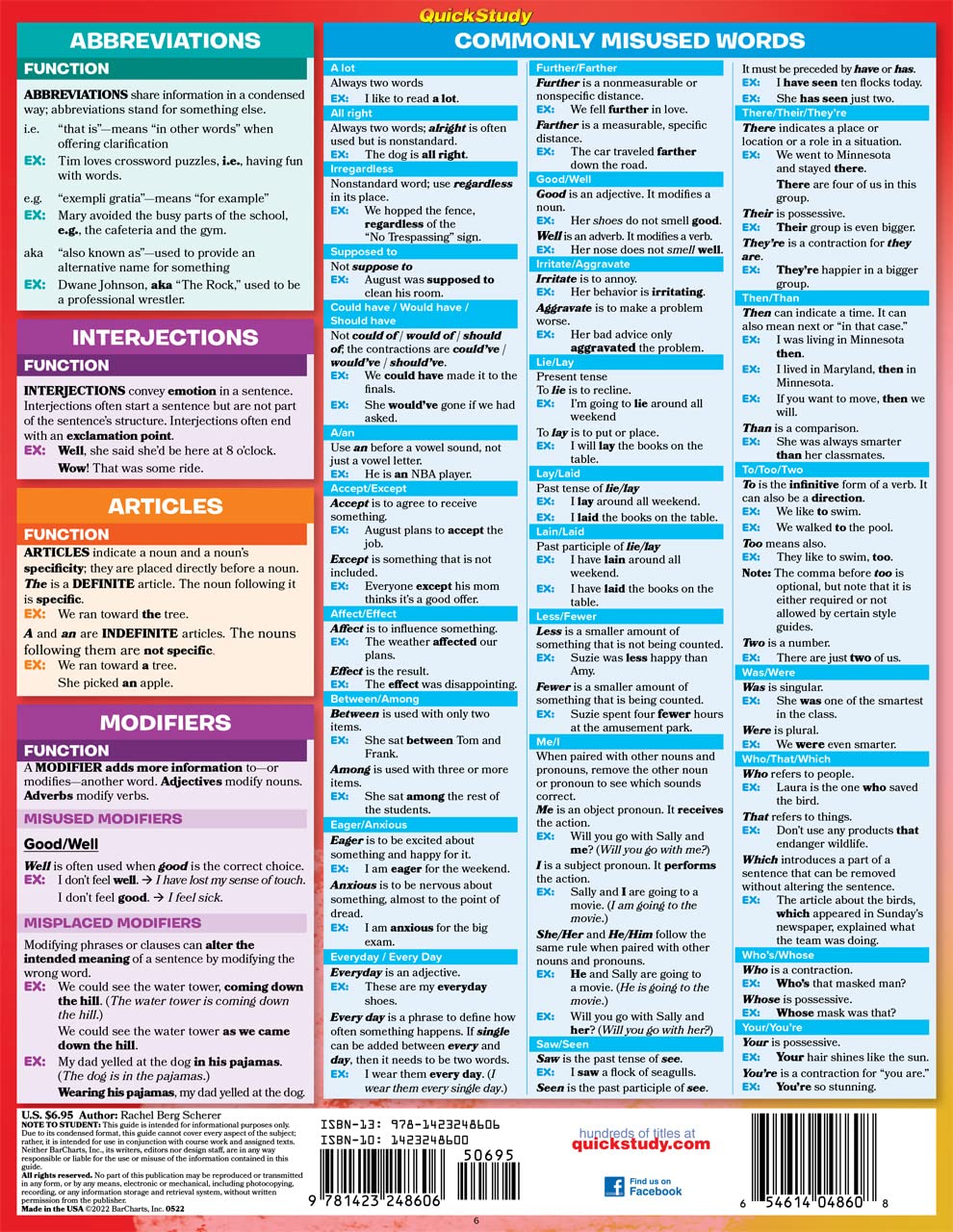 English Fundamentals 1 - Grammar: QuickStudy Language Arts Laminated Reference & Study Guide - Image 5