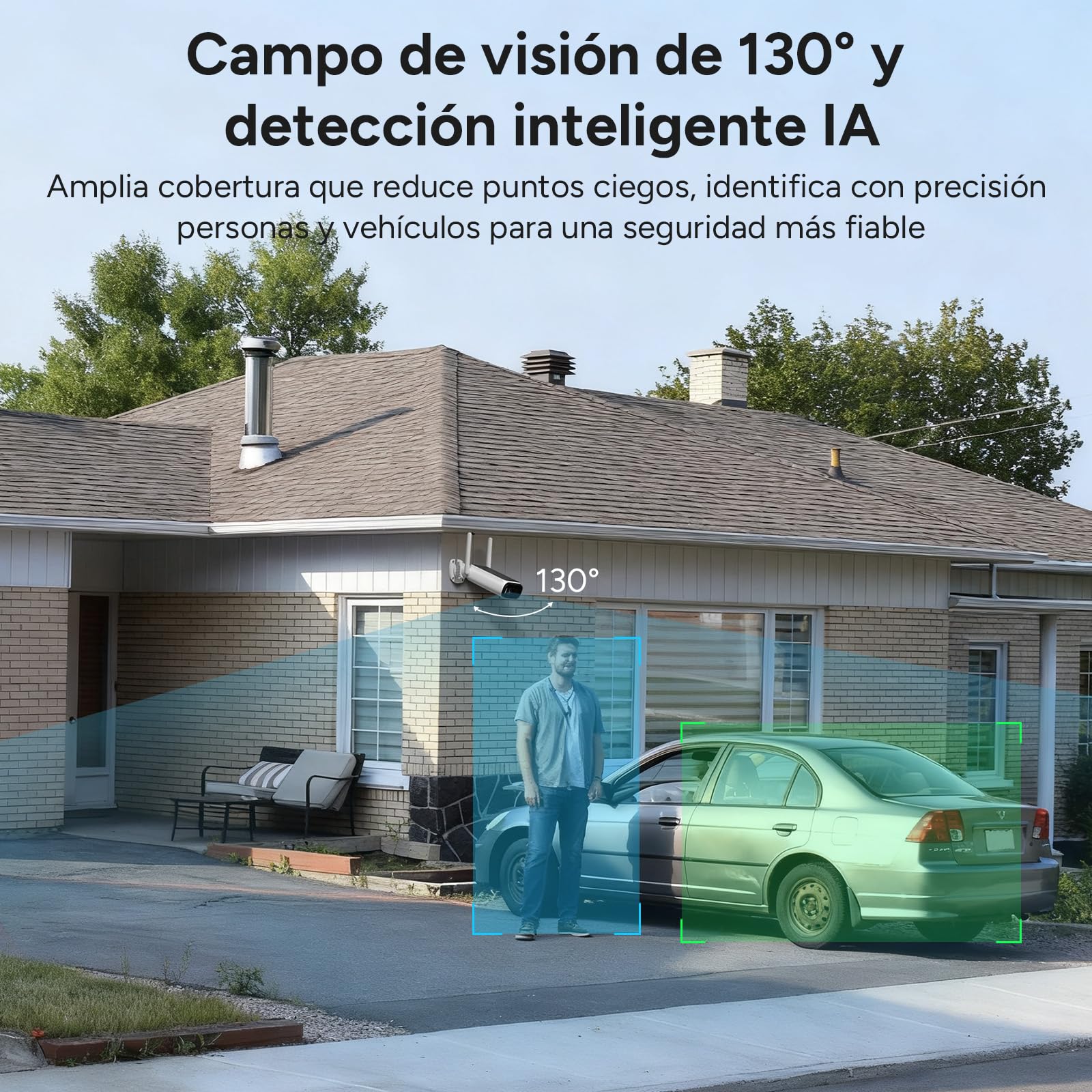 WOOX Cámara de Vigilancia 4G LTE Exterior sin WiFi, Cámara Solar Exterior 2K Inalámbrica sin WiFi, Visión Nocturna en Color, Ángulo 130°, Detección por IA, Local y en la Nube (Sin Tarjeta SIM)