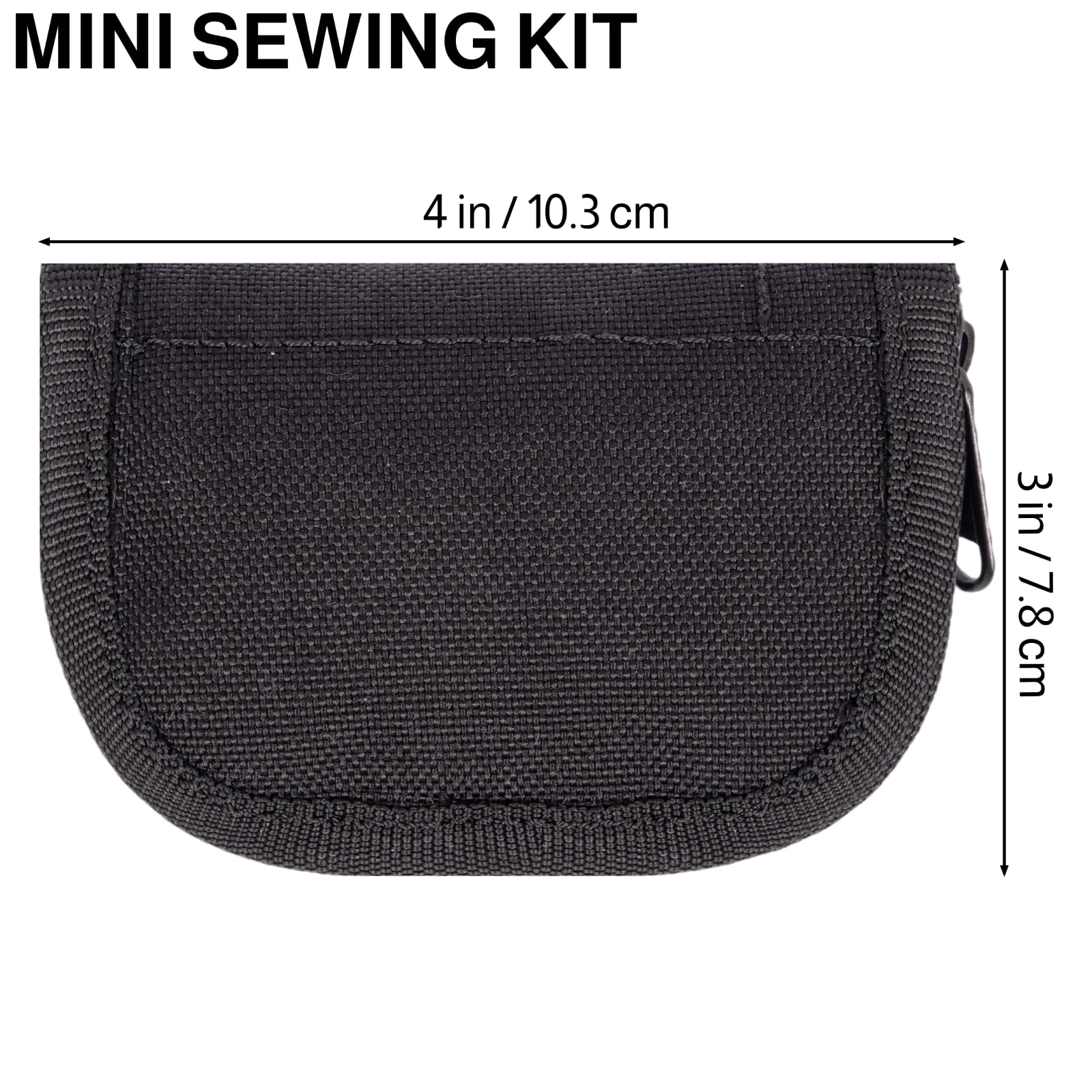 Kit de costura militar, kit de costura de supervivencia de lujo para hombres o mujeres, mini herramientas de costura de reparación con cierre de cremallera en funda de nailon duradera, portátil para