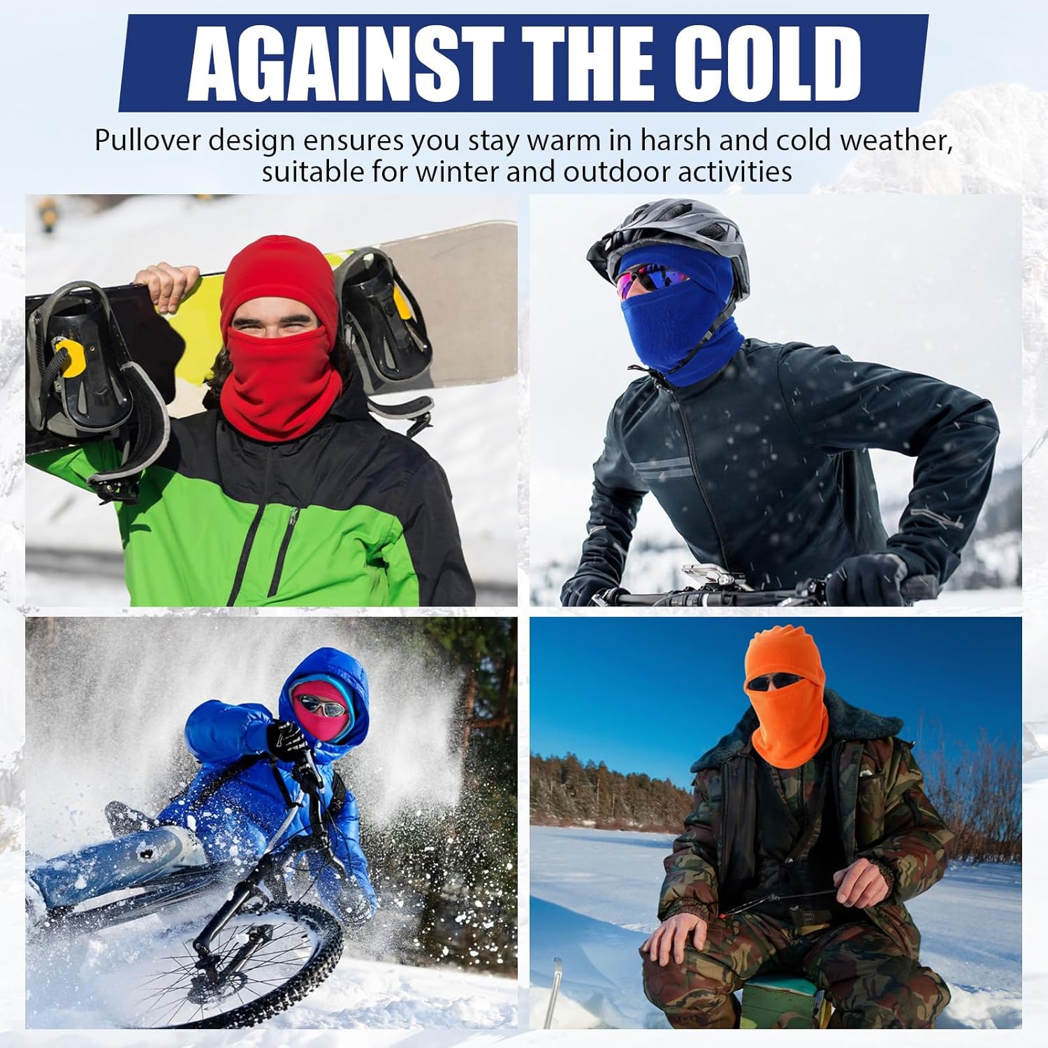 6 Pcs Ski Mask for Men Full Face Cover Winter Warm Fleece Balaclava Windproof Thermal Winter Face Mask Cover - Image 7