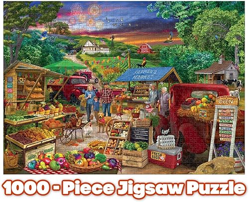 Miniatura 3 de Toynk Farmer's Market Country BPumpkin Puzzle para adultos y niños  Difícil rompecabezas de 1000 piezas  Divertidos regalos de cuarentena  Teaser