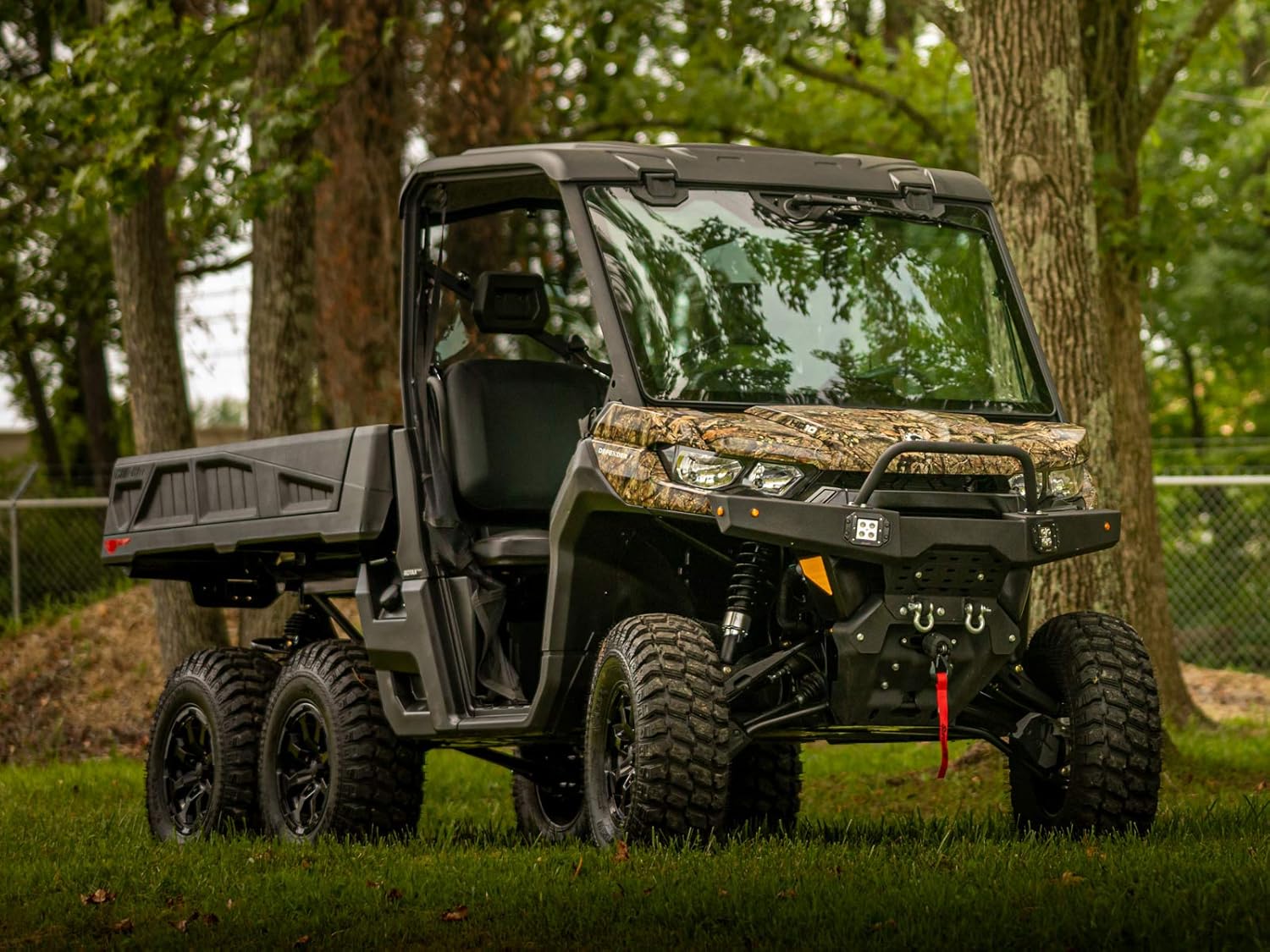 SuperATV 3" Lift Kit for 2020+ Can-Am Defender HD 10 6x6 | CNC Milled Billet 6061 Aluminum Spring Spacers | Run up to 27" Tires