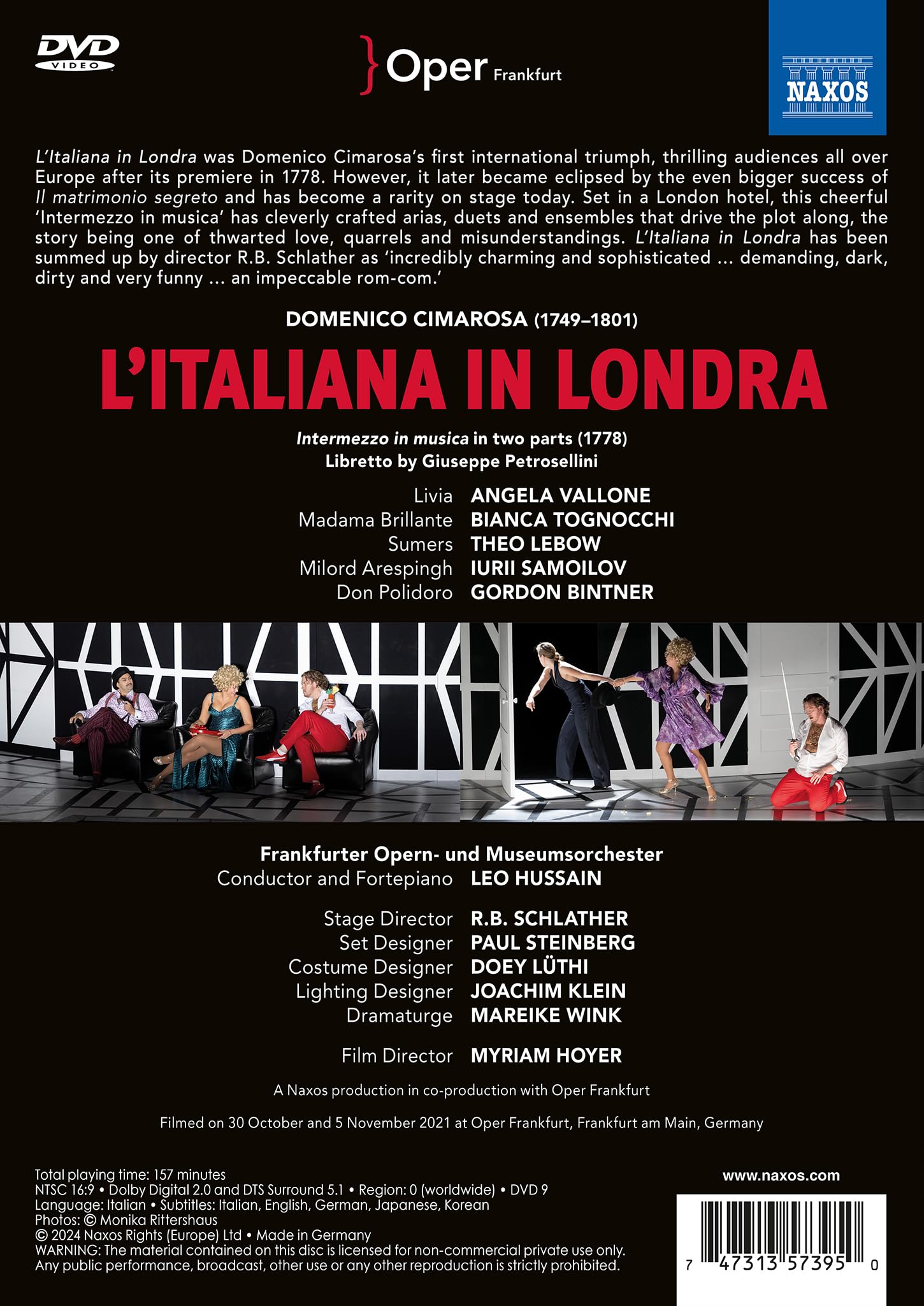 L’Italiana in Londra, Intermezzo in musi ca in two parts (1778)