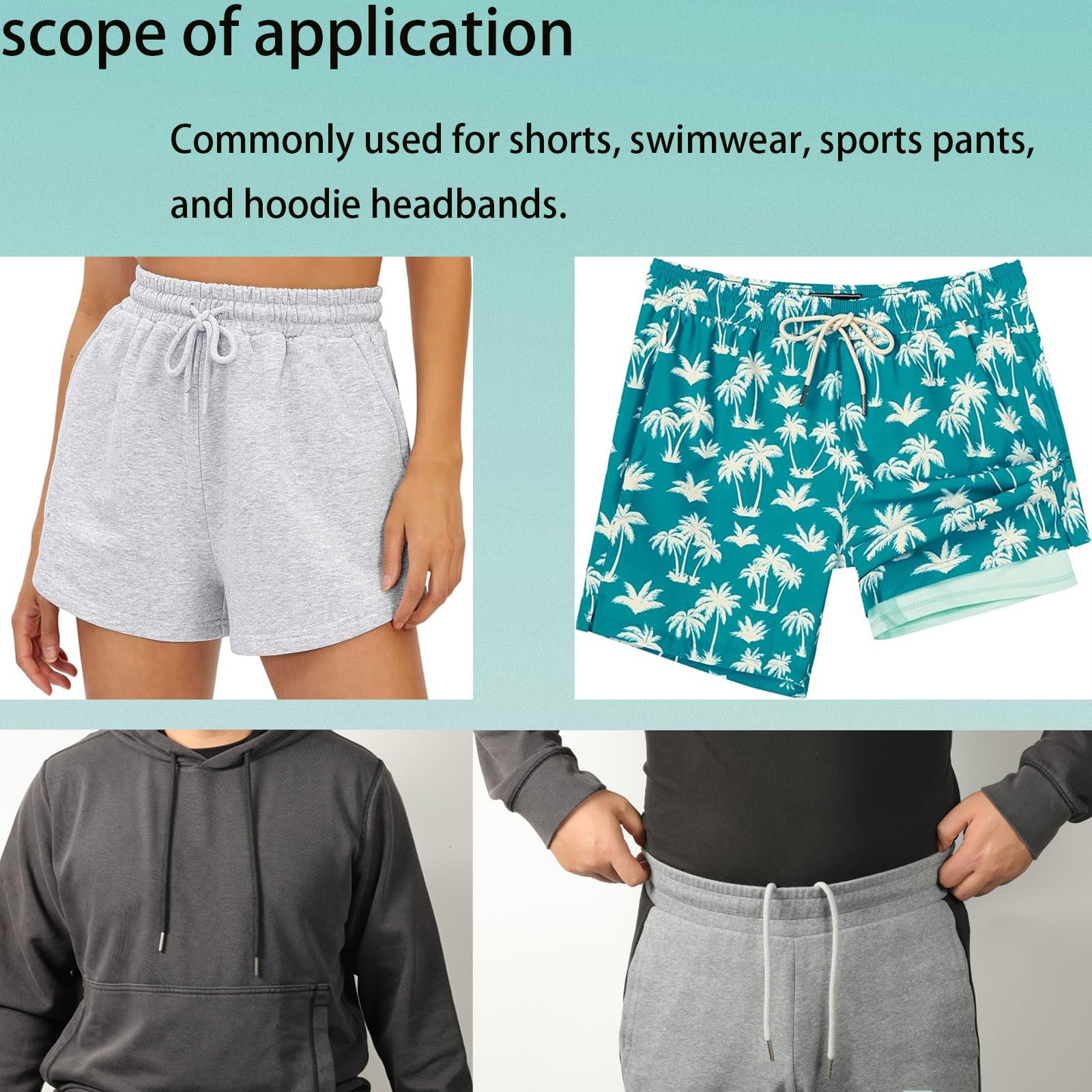 4 Ersatz-Kordelzüge Mit Einfädler – Je 134 Cm, Aus Polyester-Baumwolle, Für Hoodies, Sweatpants & Mehr