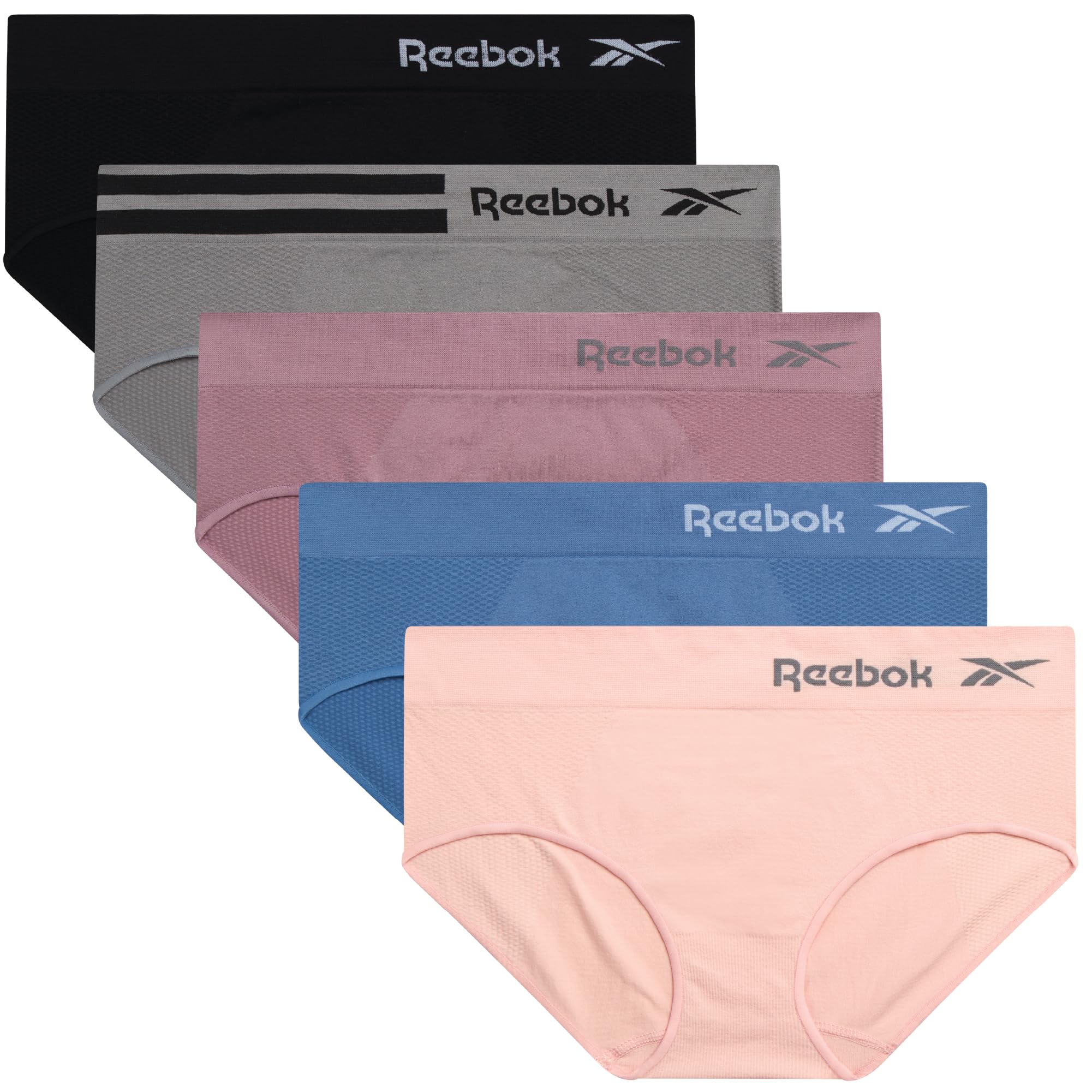 Hipster Panties for Women - 5 Pack Stretch Performance Seamless Underwear with Relaxed Tag-Free Waistband (S-XL)