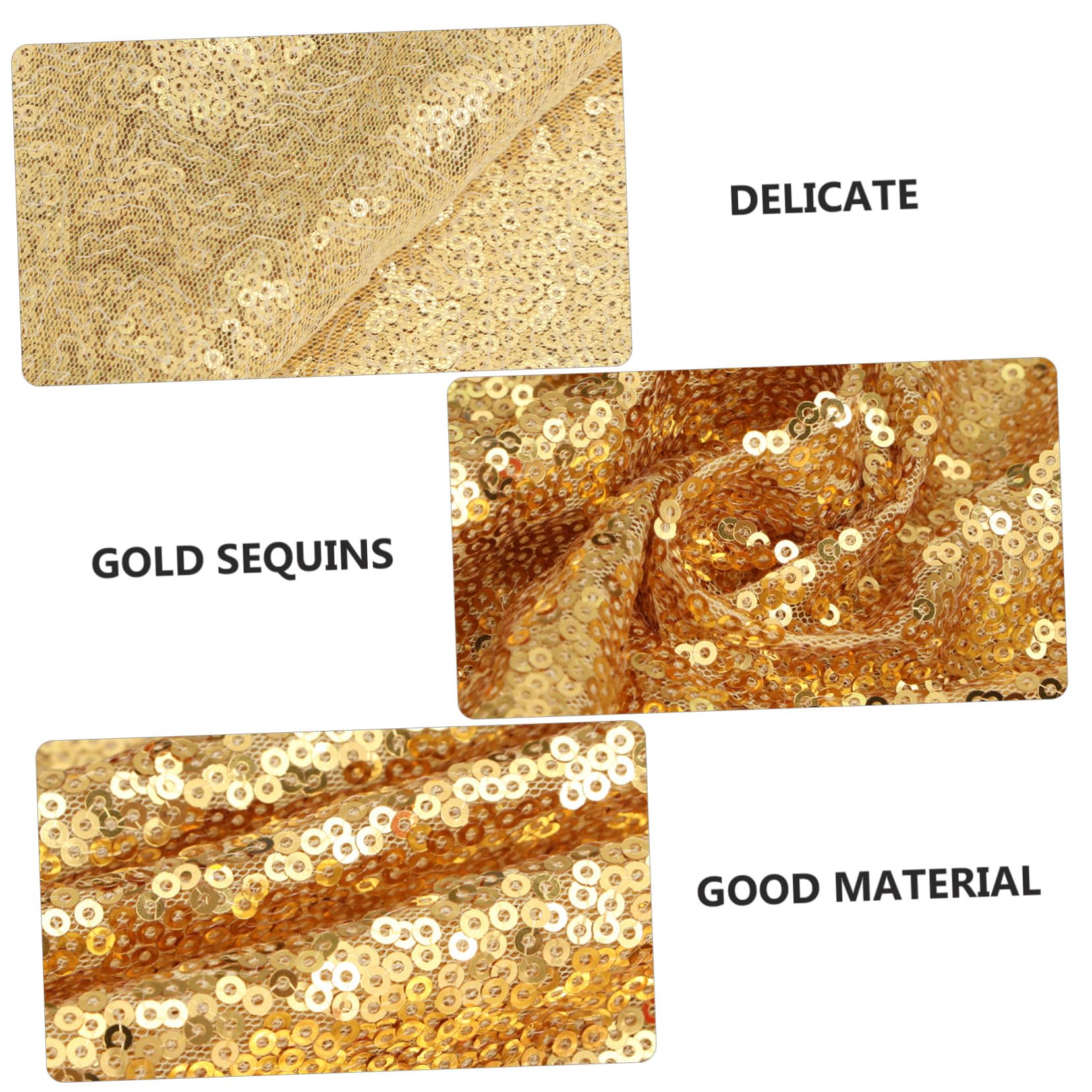 8m Fond Tissu Doré à Paillettes Scintillantes Rideau Doré pour Mariage Nouvel an Noël et Fêtes Dimensions