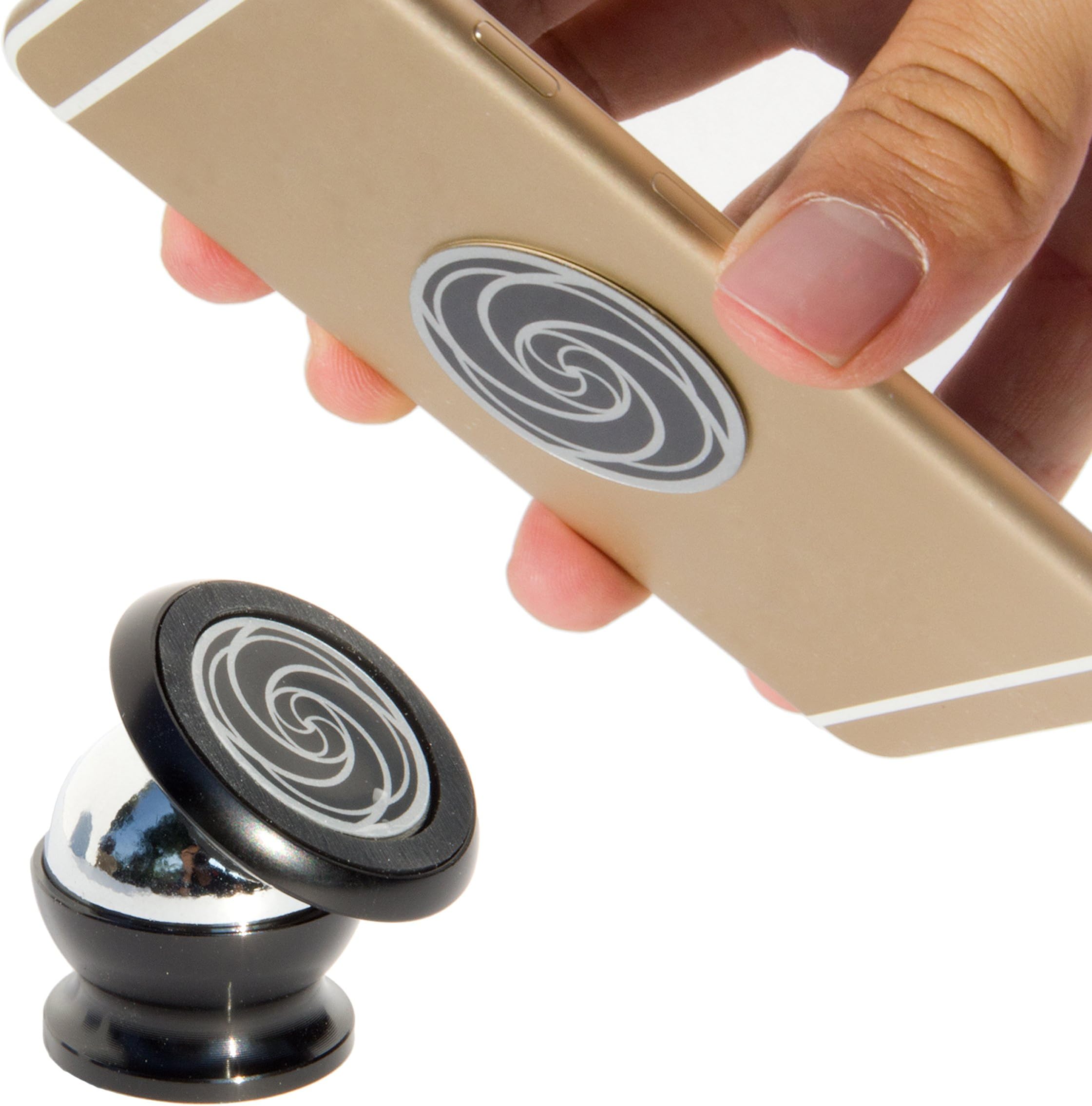 Epic Magnetic Cell Phone Holder for Smartphones iPhone 7, 6, 5 & Galaxy S7, S6, S5 & Tablets, Best Car Dash Mount for Auto, Motorcycle Phone Stand, Quick Magnet Grip & Fast Release Universal Design