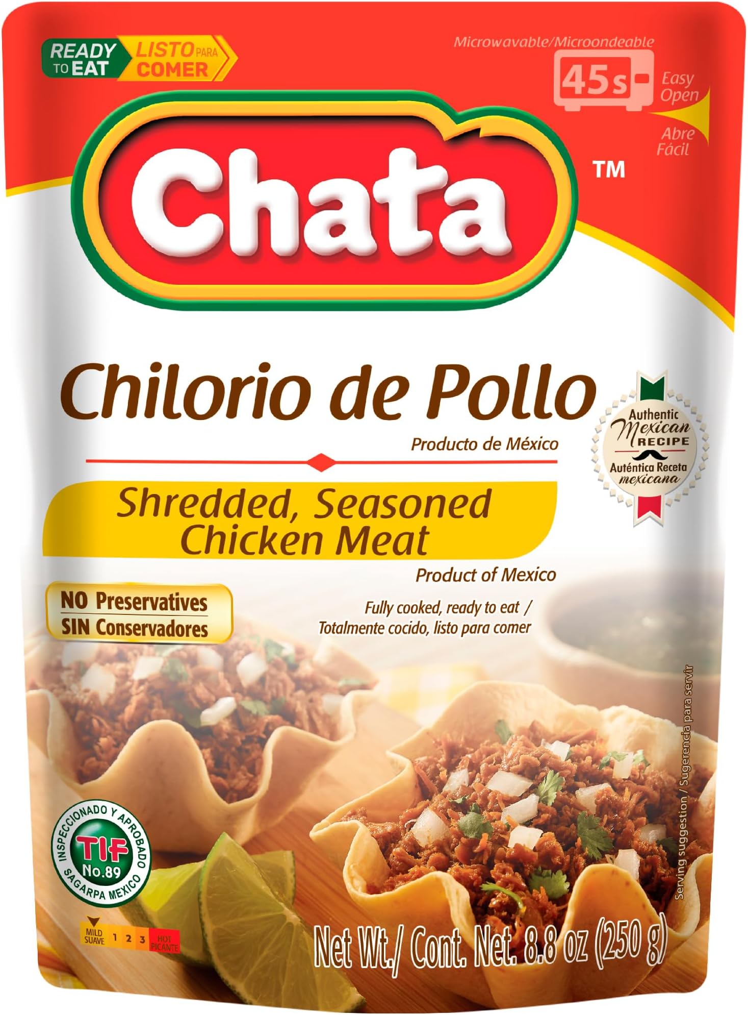Mexican Chicken Chilorio, Ready to Eat, 8.8 oz