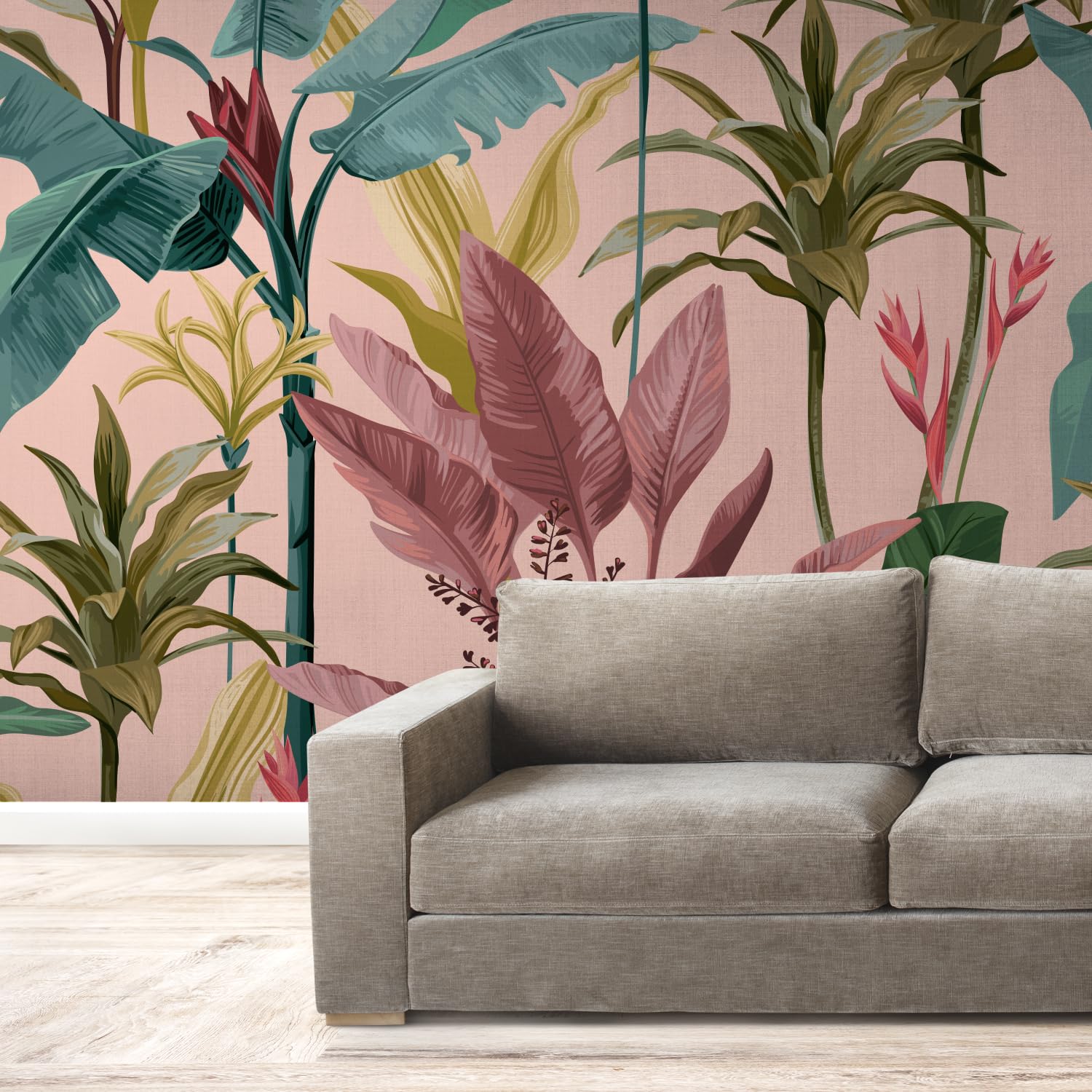 PAPER PLANE DESIGN Exquisite Tropical Leaves and Nature Wall Mural Wallpaper. Full Wall Coverage. (Ds-14) (8 X 10 FEET, Canvas Texture - SELF Adhesive) (B0DG4DN4KQ) Amazon Price History, Amazon Price Tracker