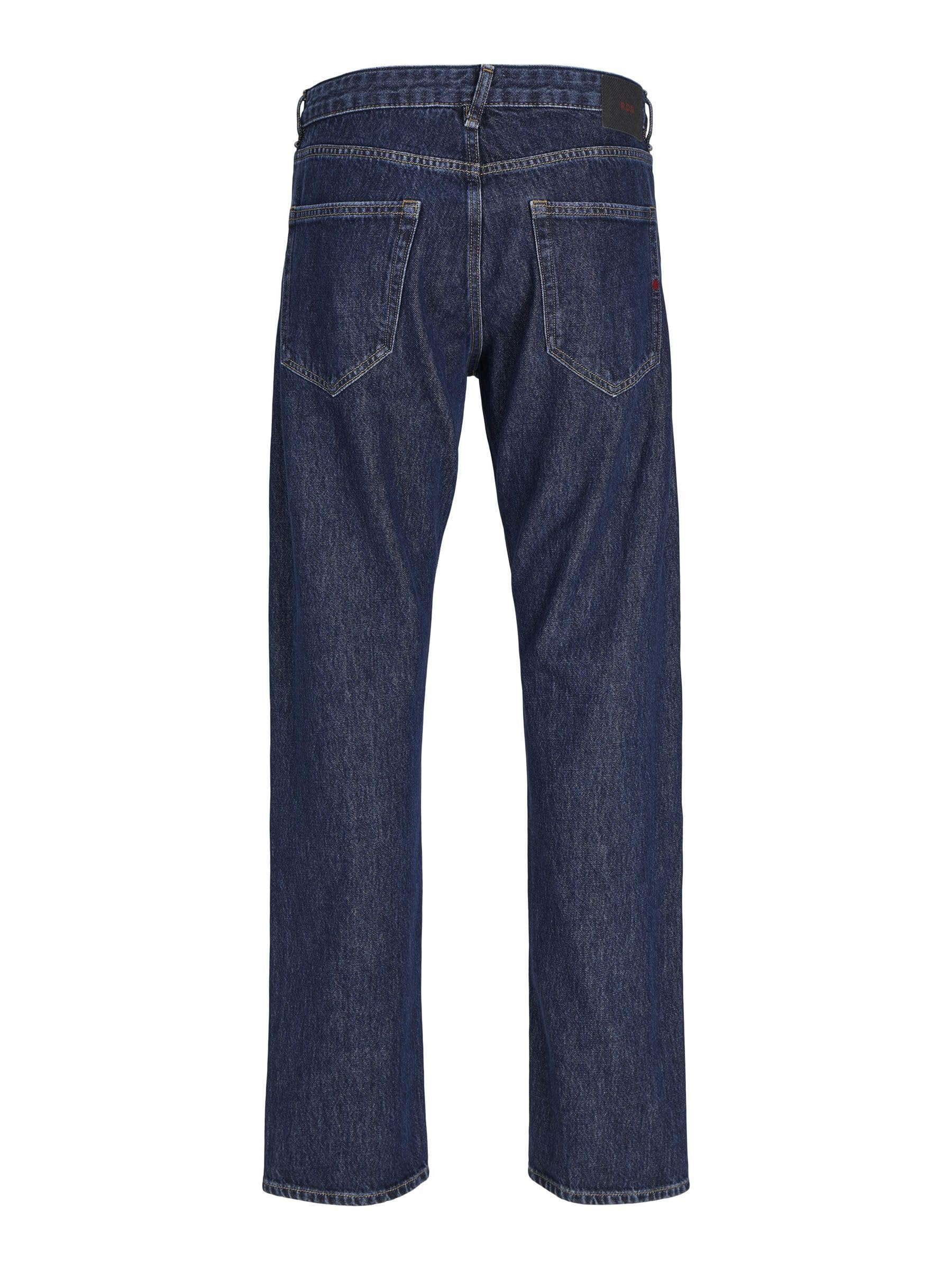 JACK & JONES Male Regular Fit Jeans Relaxed Fit Jeans, Dark Denim Blue, 33 W/32 L
