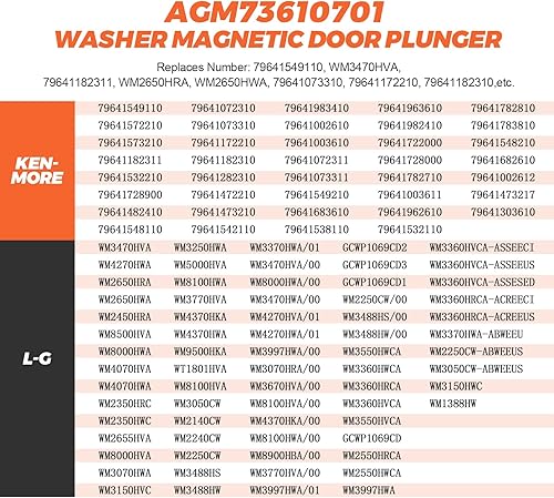 Miniatura 7 de 2025 actualizado AGM73610701 arandela magnética pieza de repuesto para LG wm3050 wm3170cw wm8000ha wm3770 wm3670hwa Kenmore elite arandela partes