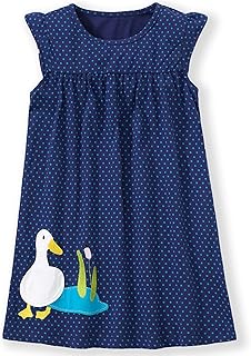 Toddler Girls Striped Summer Dress Cartoon Appliques Dresses Girls Cotton Casual Clothing 2-7Y - Buy now