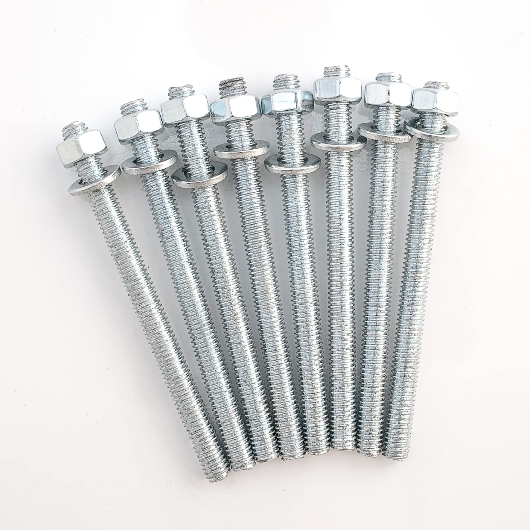 Barra Alta Tensione Bolt World Barra Filettata Metrica In Acciaio Ad Alta Tensione Grado 8.8 Zincata - Lunghezza 1 Metro Borchie Per Costruzioni - Foto 2
