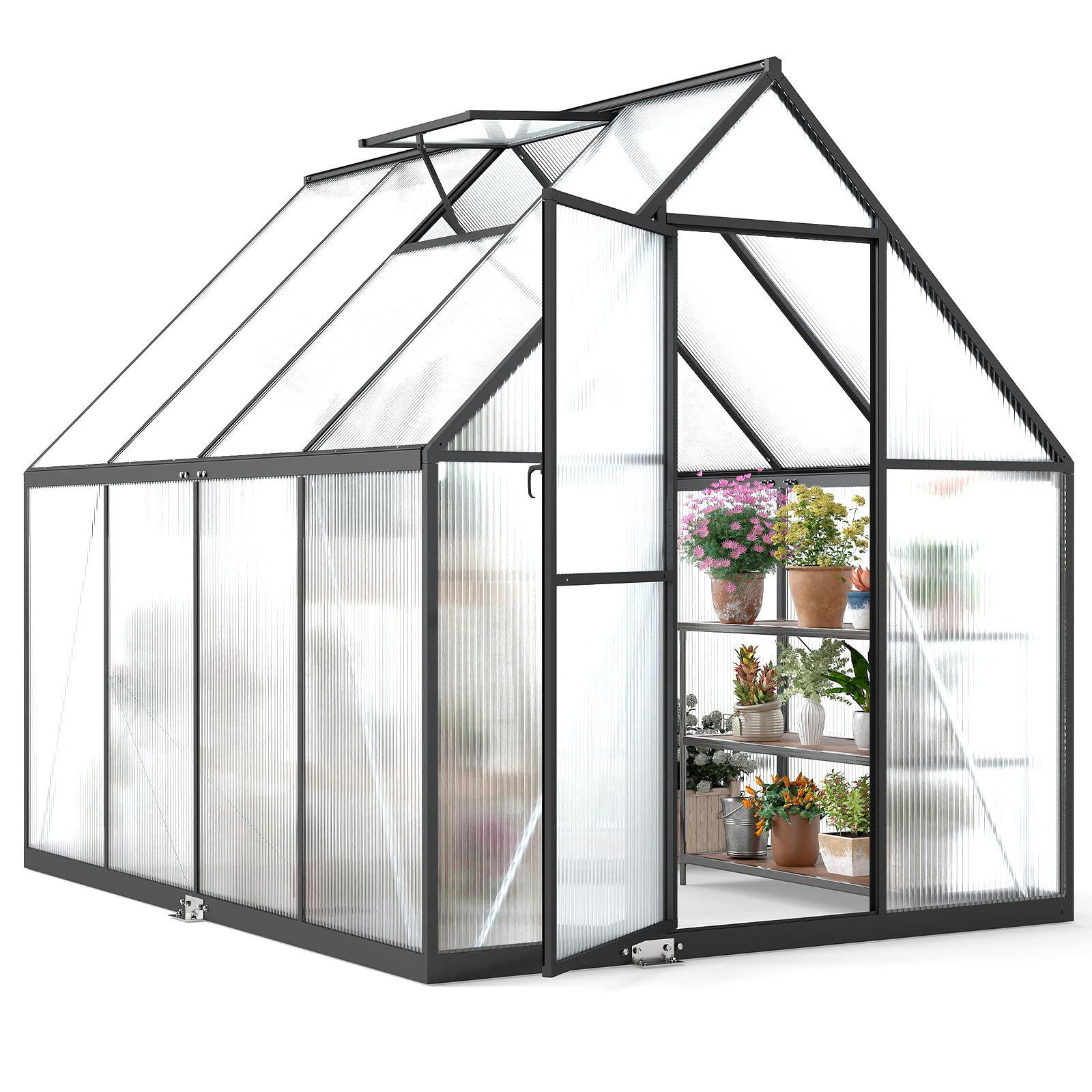 Amazon.com : Jocoevol 6x8FT Greenhouse for Outdoors, Galvanized