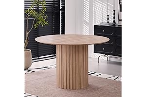 Distinguished 47" Round Wood Dining Table: A Timeless Classic for Modern Dining