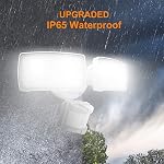 LEPOWER LED Motion Sensor Security Lights Outdoor, 30W 3200LM | 5500K Daylight, 72 FT Range & 180° Detection, Easy to Install, IP65 Waterproof, 2 Head Flood Light for Garage, Yard, Porch