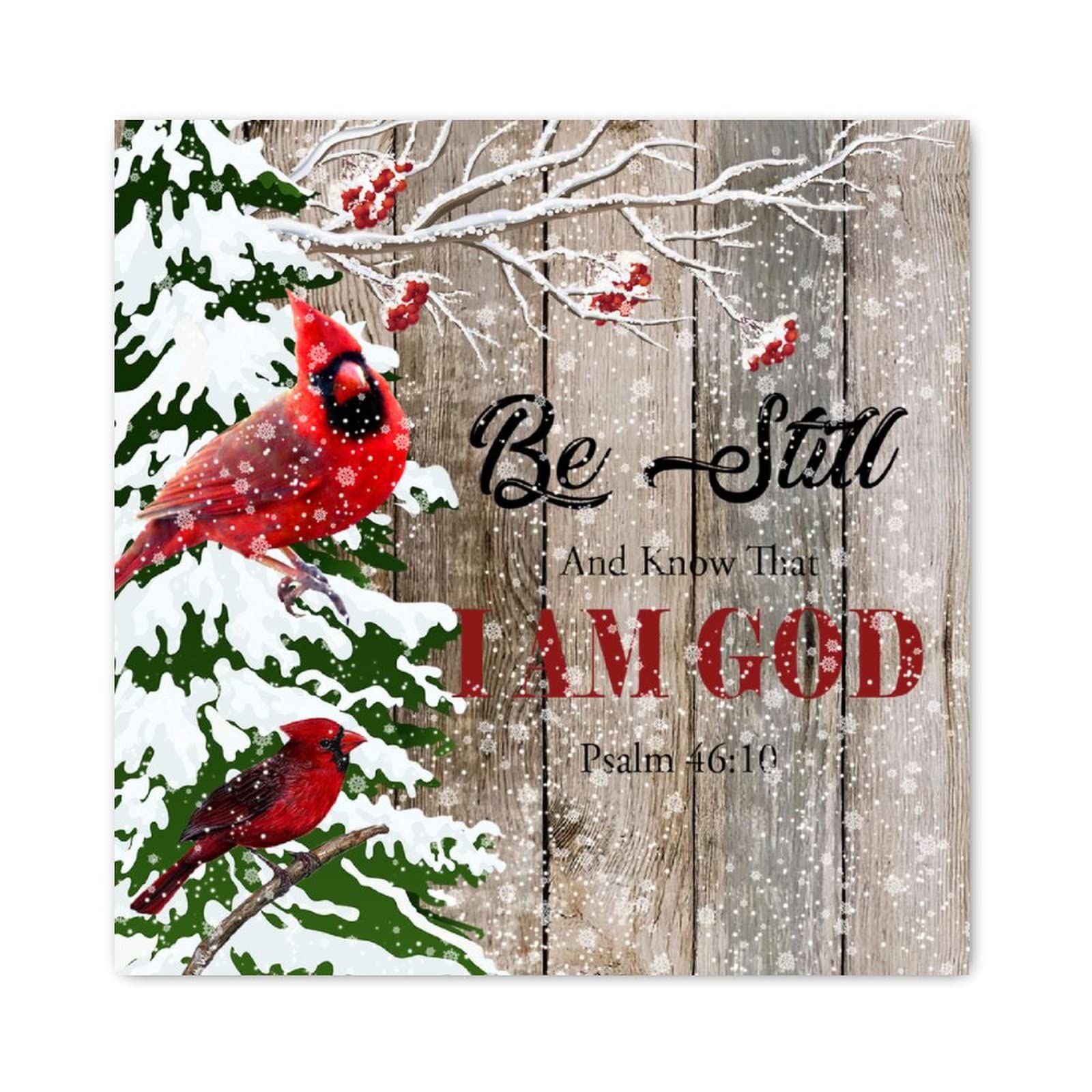 Panneau en bois Be Still and Know pour salon et chambre