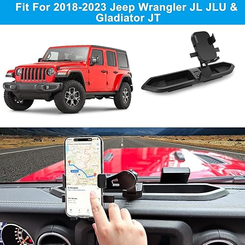 Miniatura 3 de Soporte de teléfono para accesorios Jeep soporte de teléfono para accesorios Jeep Gladiator y accesorios Jeep Wrangler JL JLU 2018 2019 2020 2021